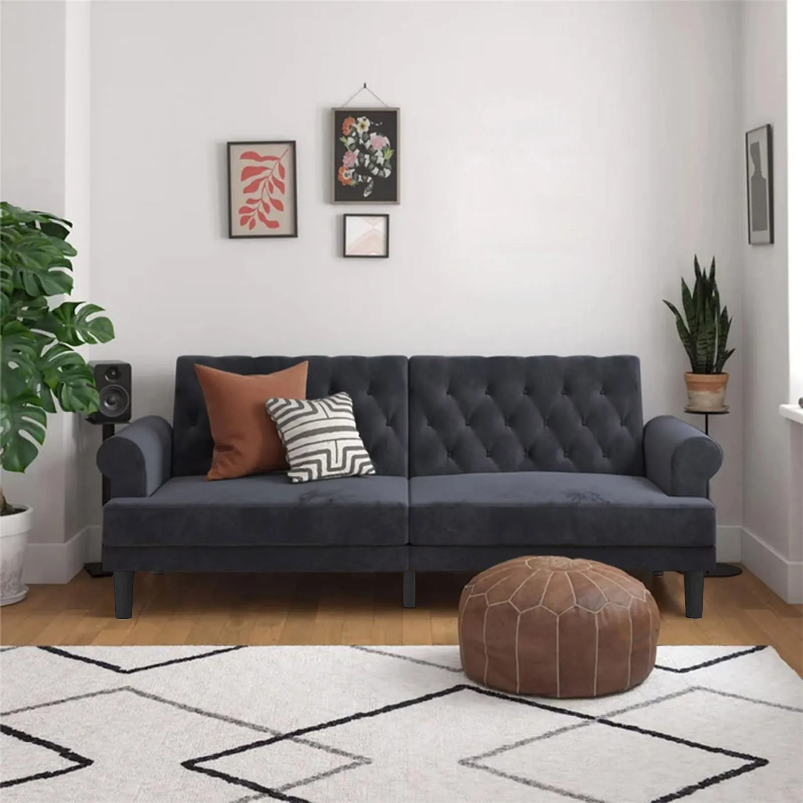 Nutella 2 In 1 Sofabed Velvet Upholstered