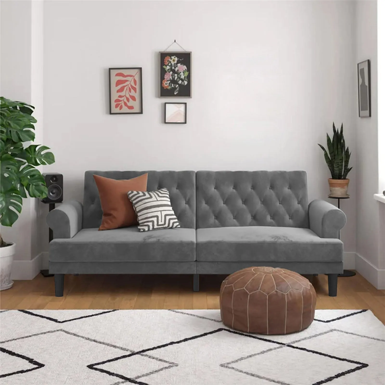 Nutella 2 In 1 Sofabed Velvet Upholstered
