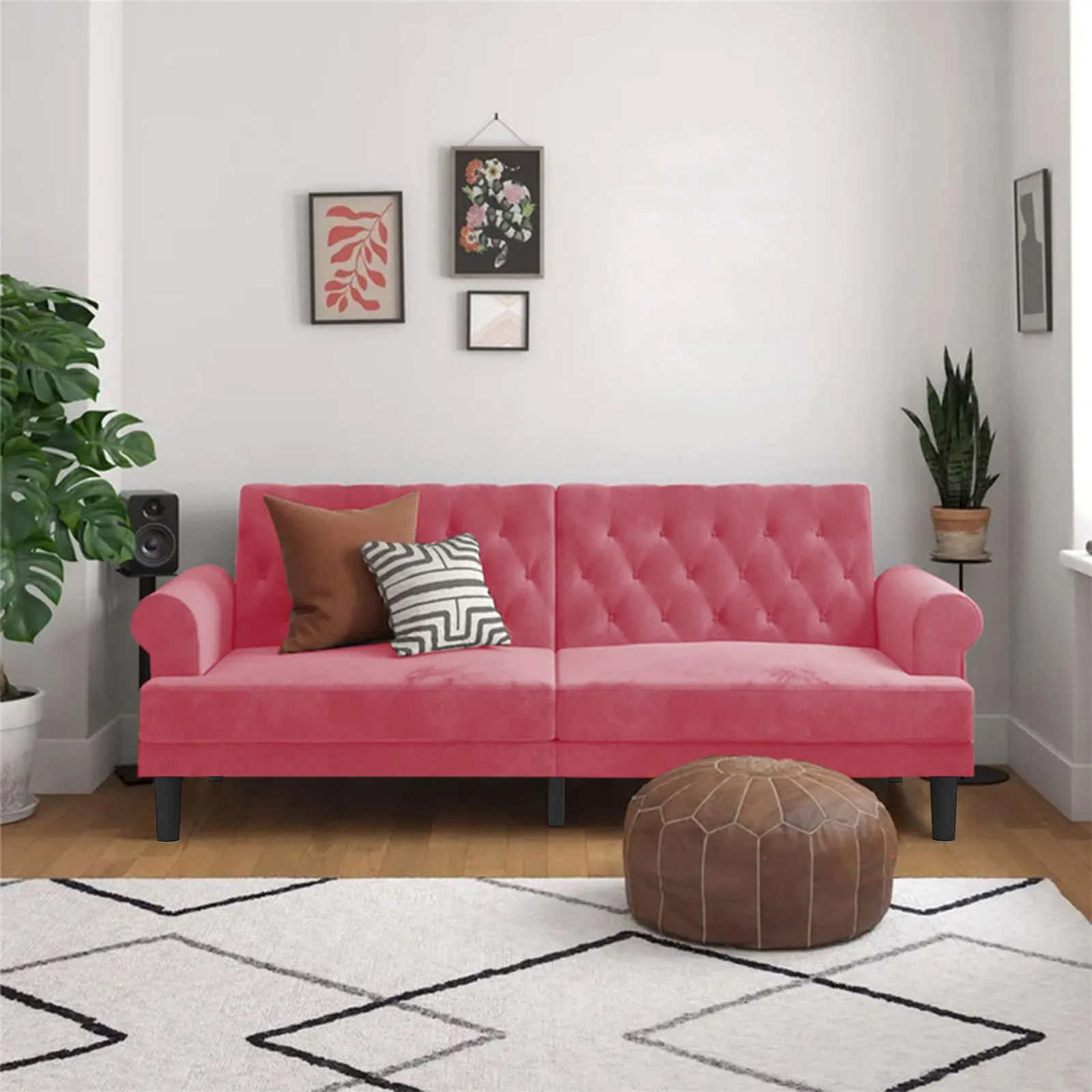 Nutella 2 In 1 Sofabed Velvet Upholstered