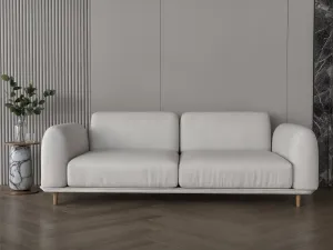 Off-White sofa boucl 225x87x45 cm
