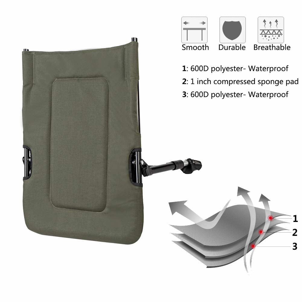 Outdoor Vingli patio chairs seating VINGLI Folding Fishing Chair Plus Foot Rest Attachment