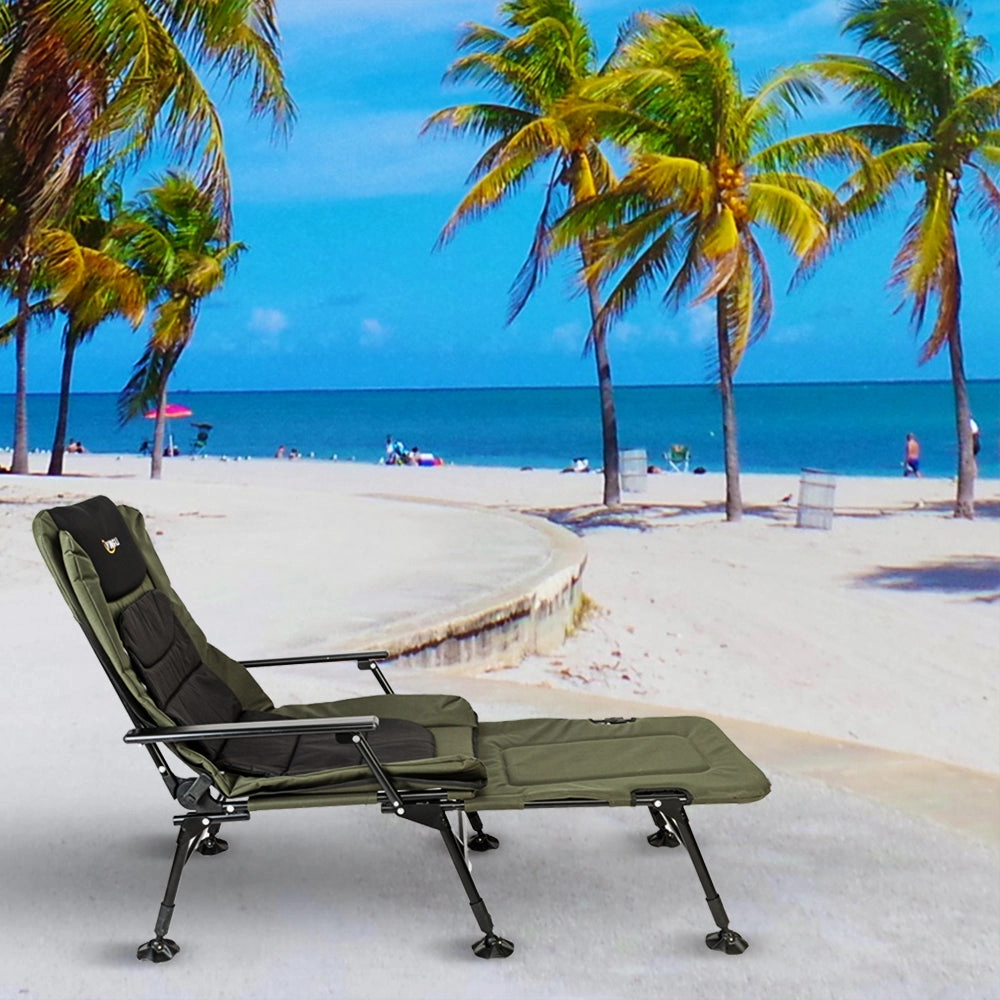 Outdoor Vingli patio chairs seating VINGLI Folding Fishing Chair Plus Foot Rest Attachment