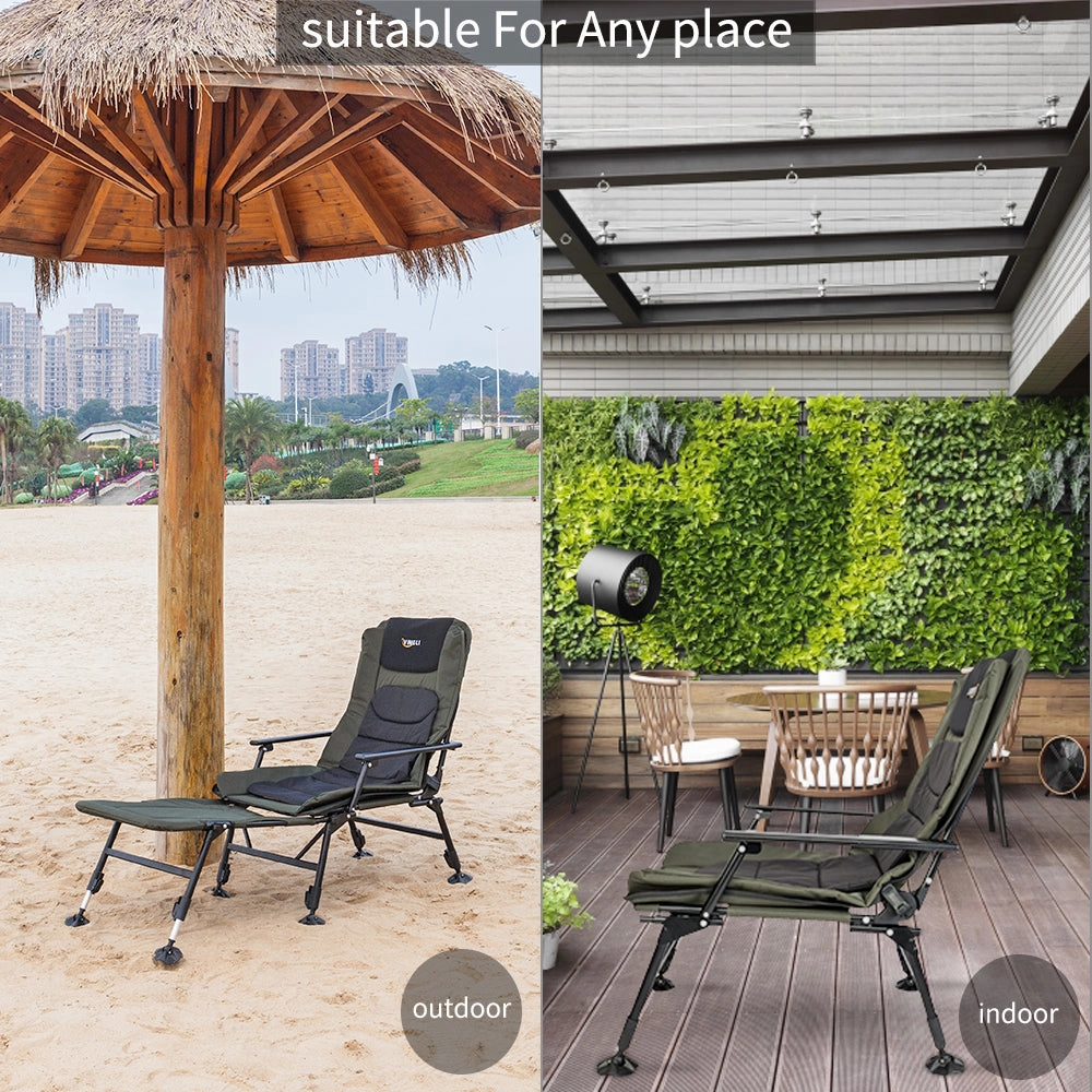 Outdoor Vingli patio chairs seating VINGLI Folding Fishing Chair Plus Foot Rest Attachment