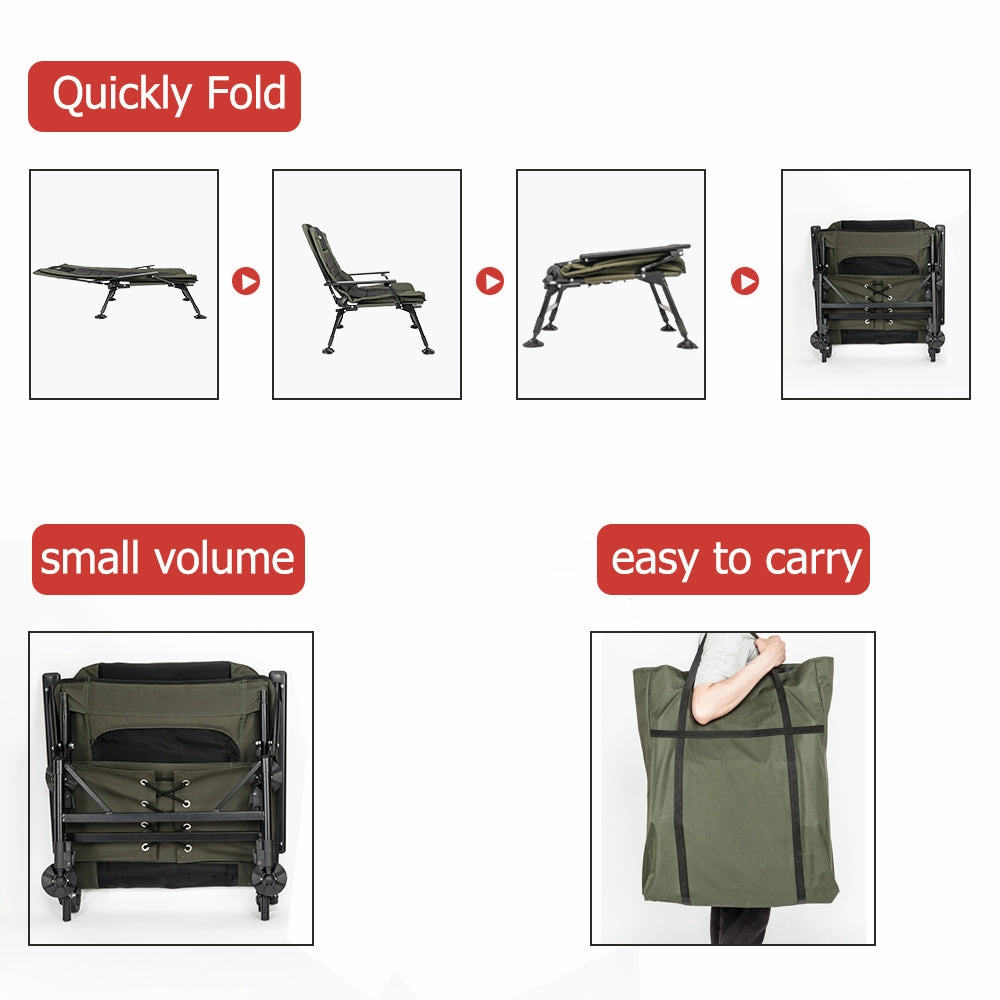 Outdoor Vingli patio chairs seating VINGLI Folding Fishing Chair Plus Foot Rest Attachment