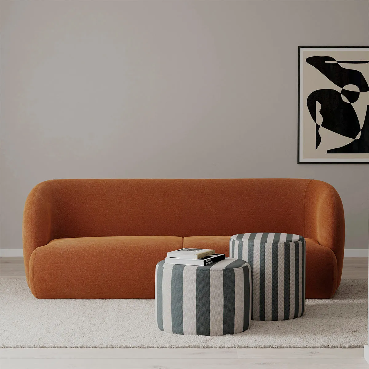 Paula Fabric 3 Seater Sofa