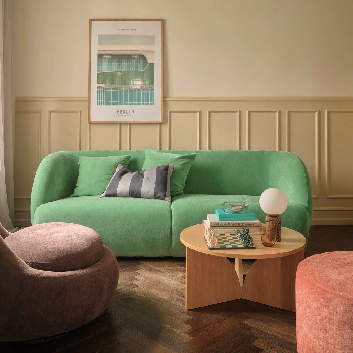 Paula Fabric 3 Seater Sofa