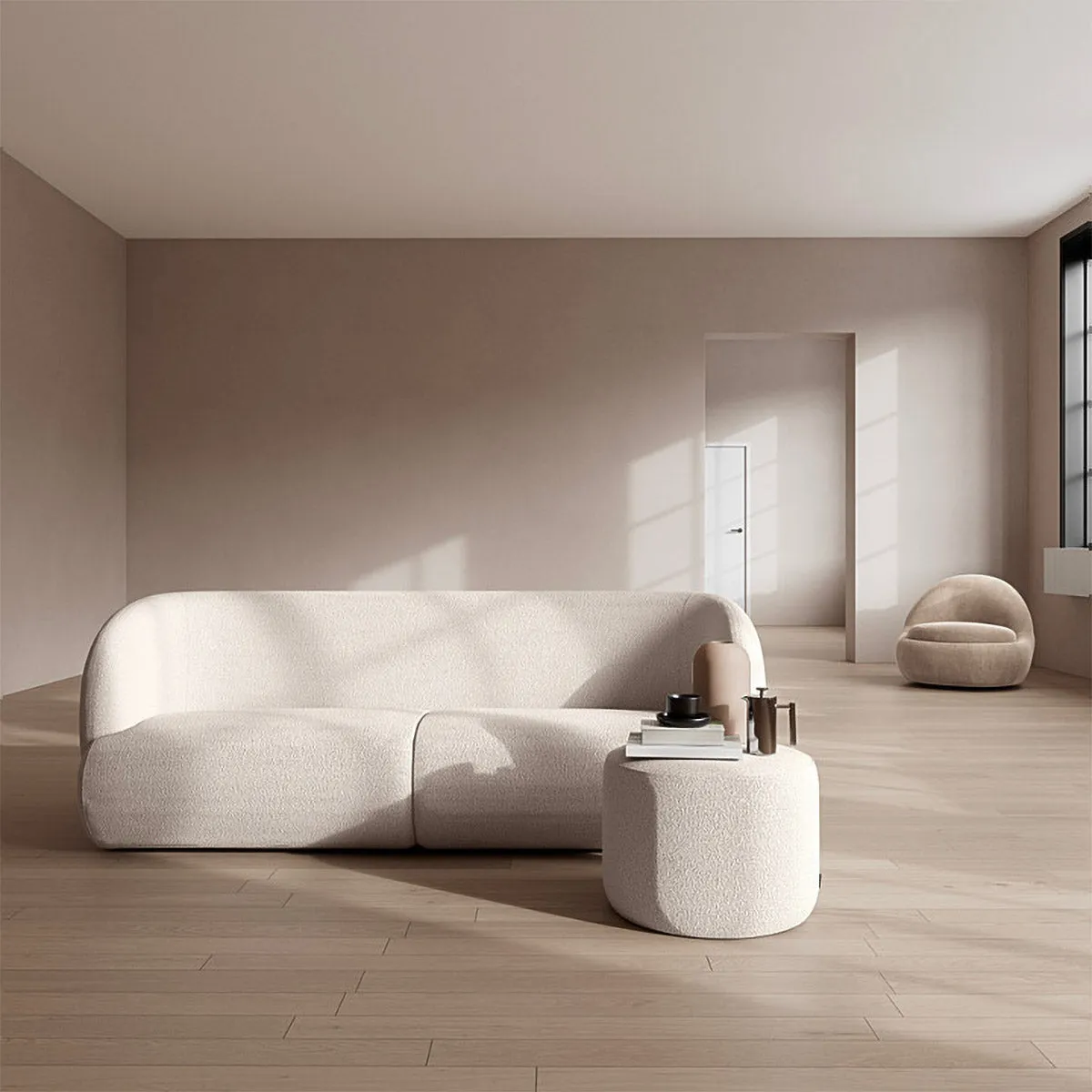 Paula Fabric 3 Seater Sofa