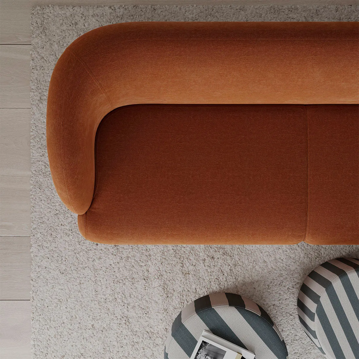 Paula Fabric 3 Seater Sofa