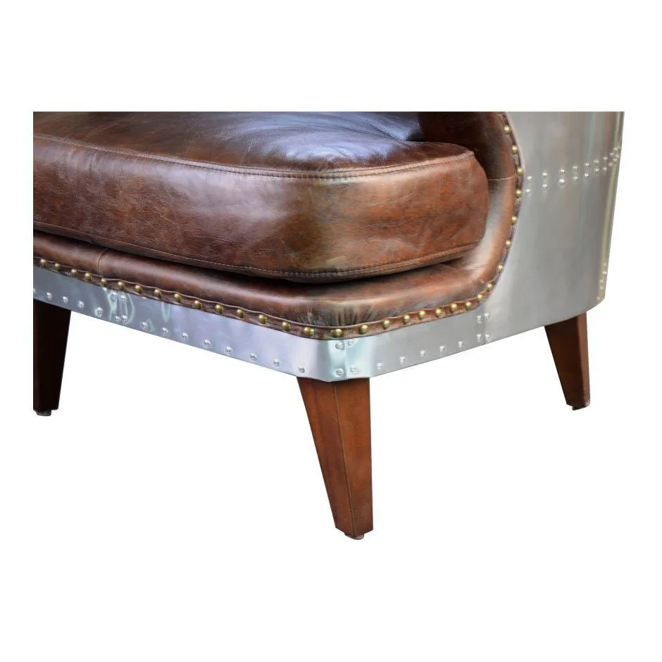 Preston Club Chair Dark Brown Leather