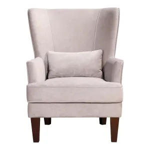 Prince Arm Chair Grey Velvet