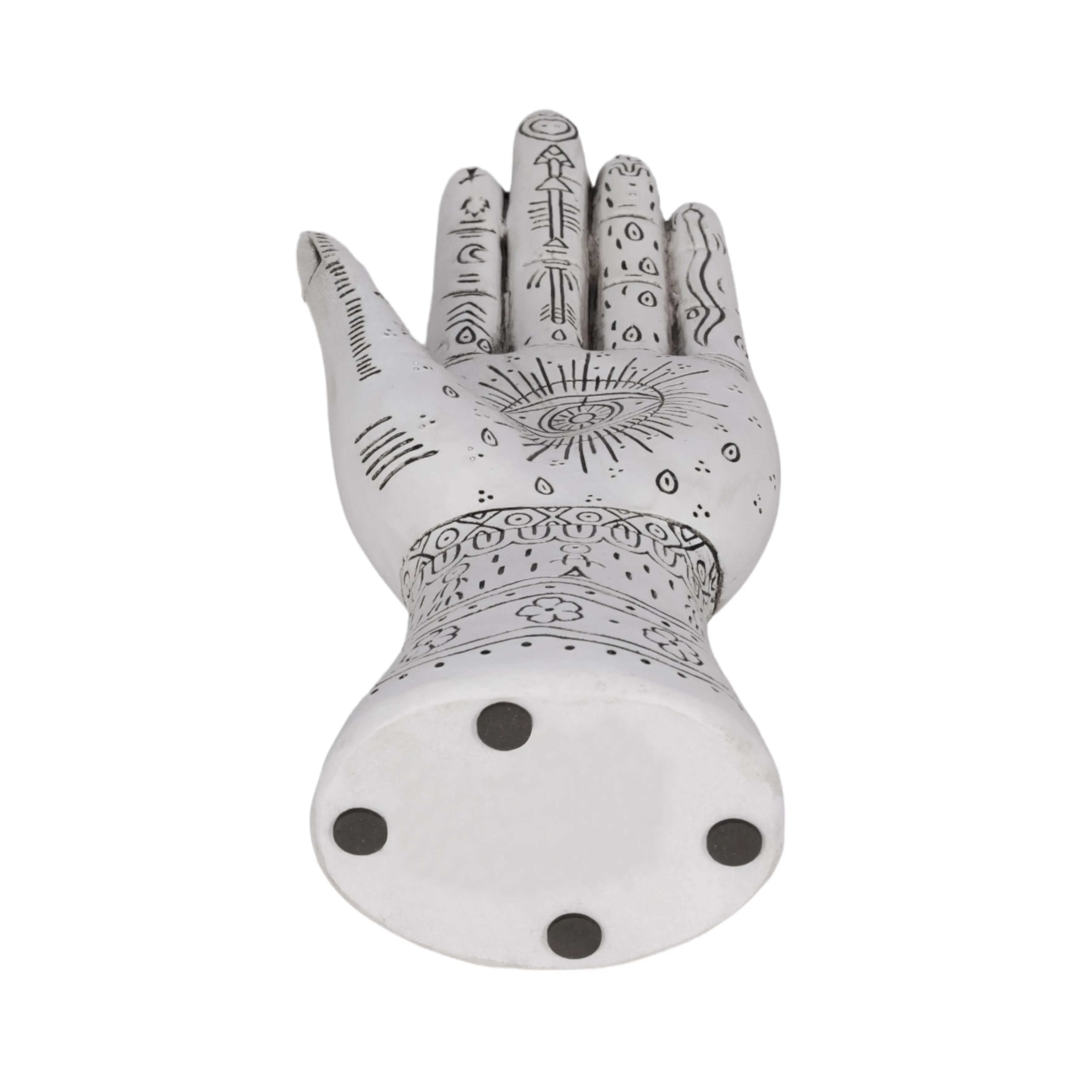 RESIN, 10" TATTOO HAND, WHITE
