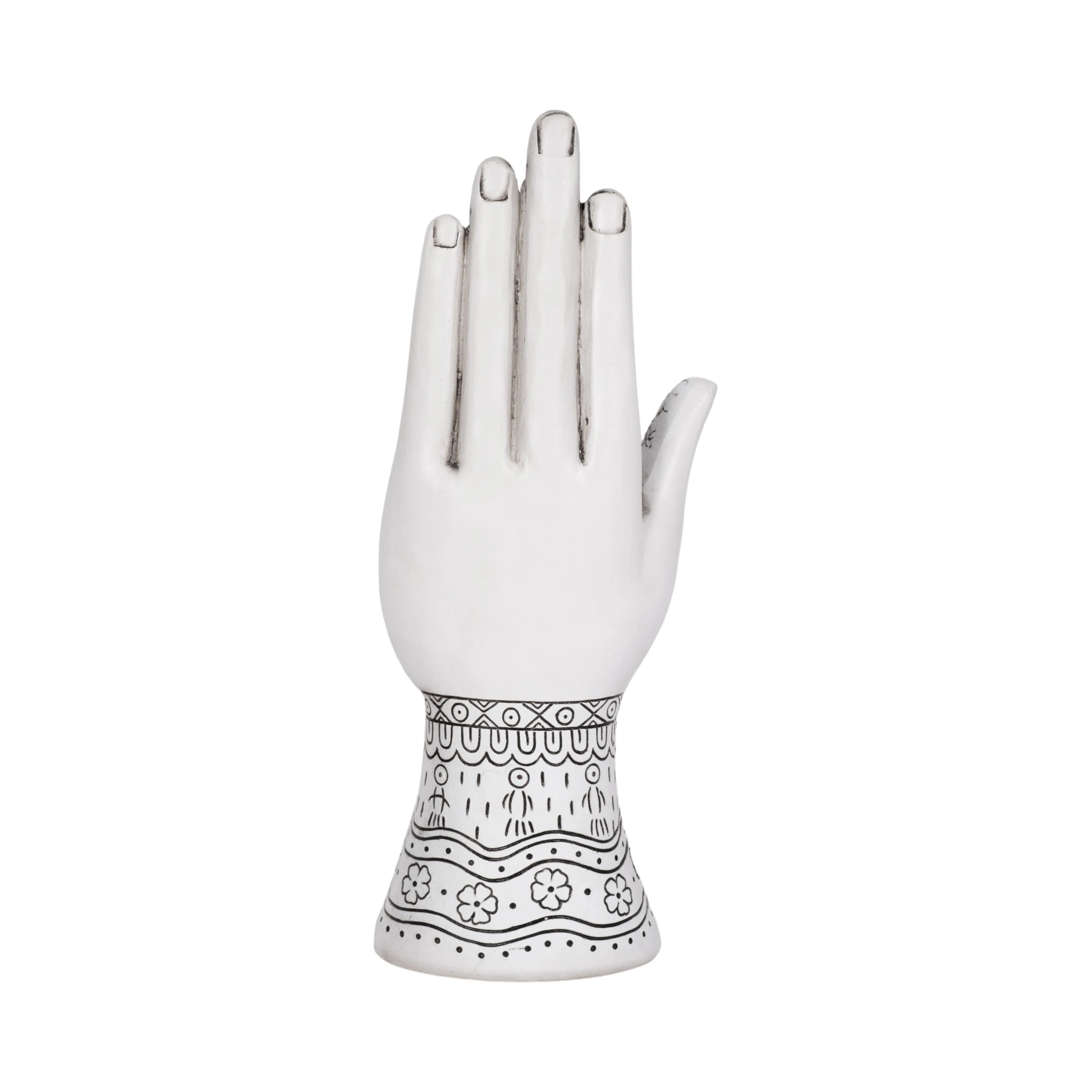 RESIN, 10" TATTOO HAND, WHITE