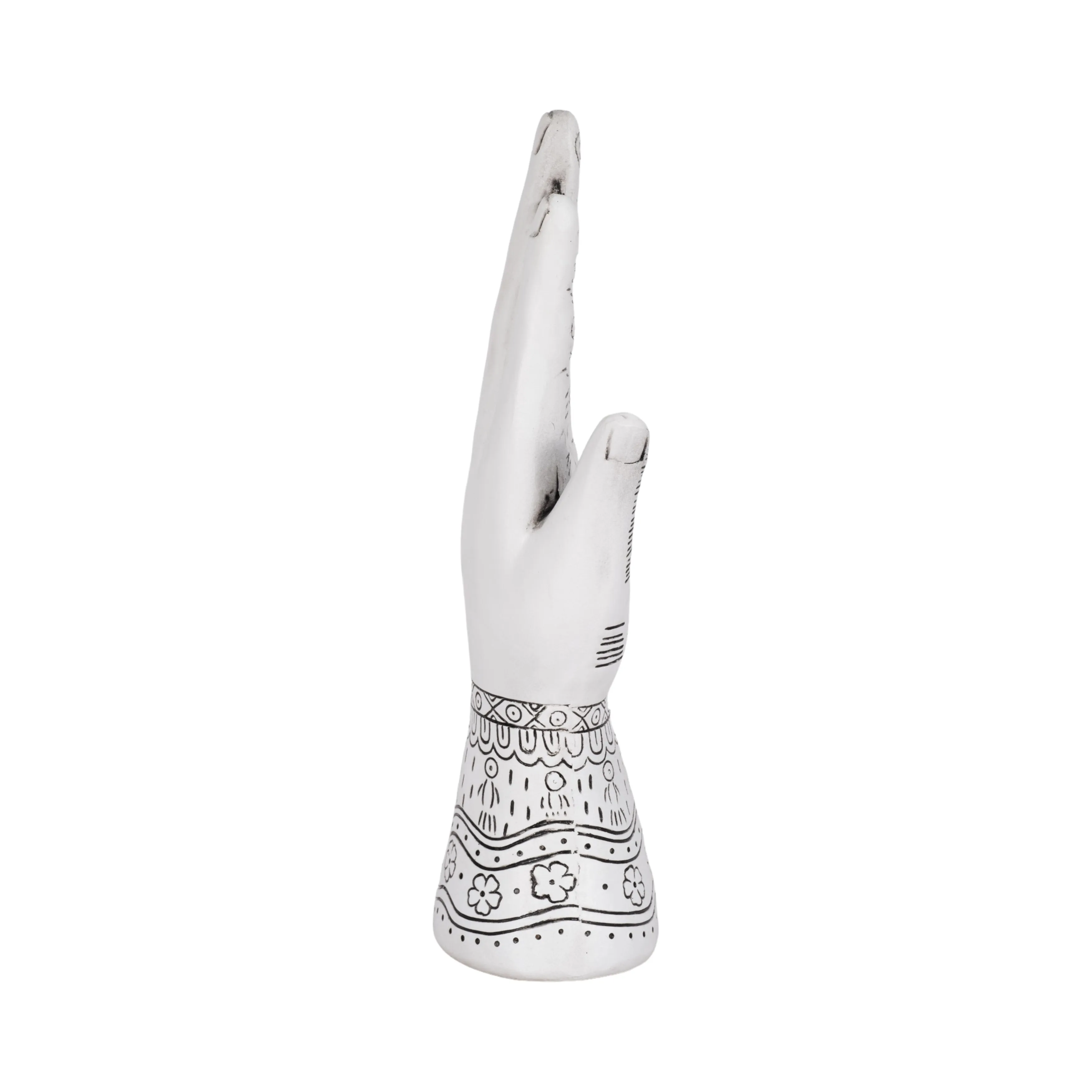 RESIN, 10" TATTOO HAND, WHITE