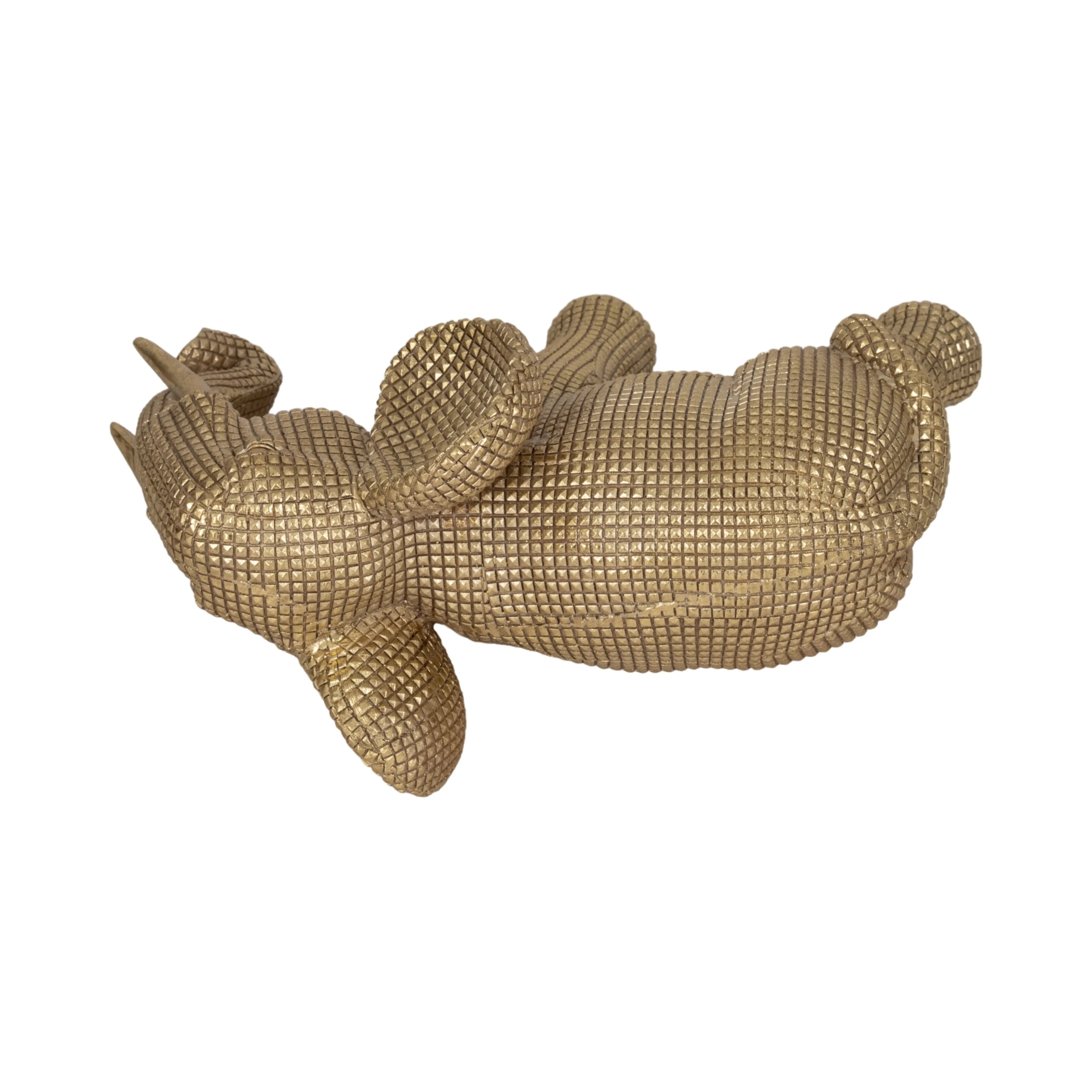RESIN, 8" ELEPHANT DECO, GOLD