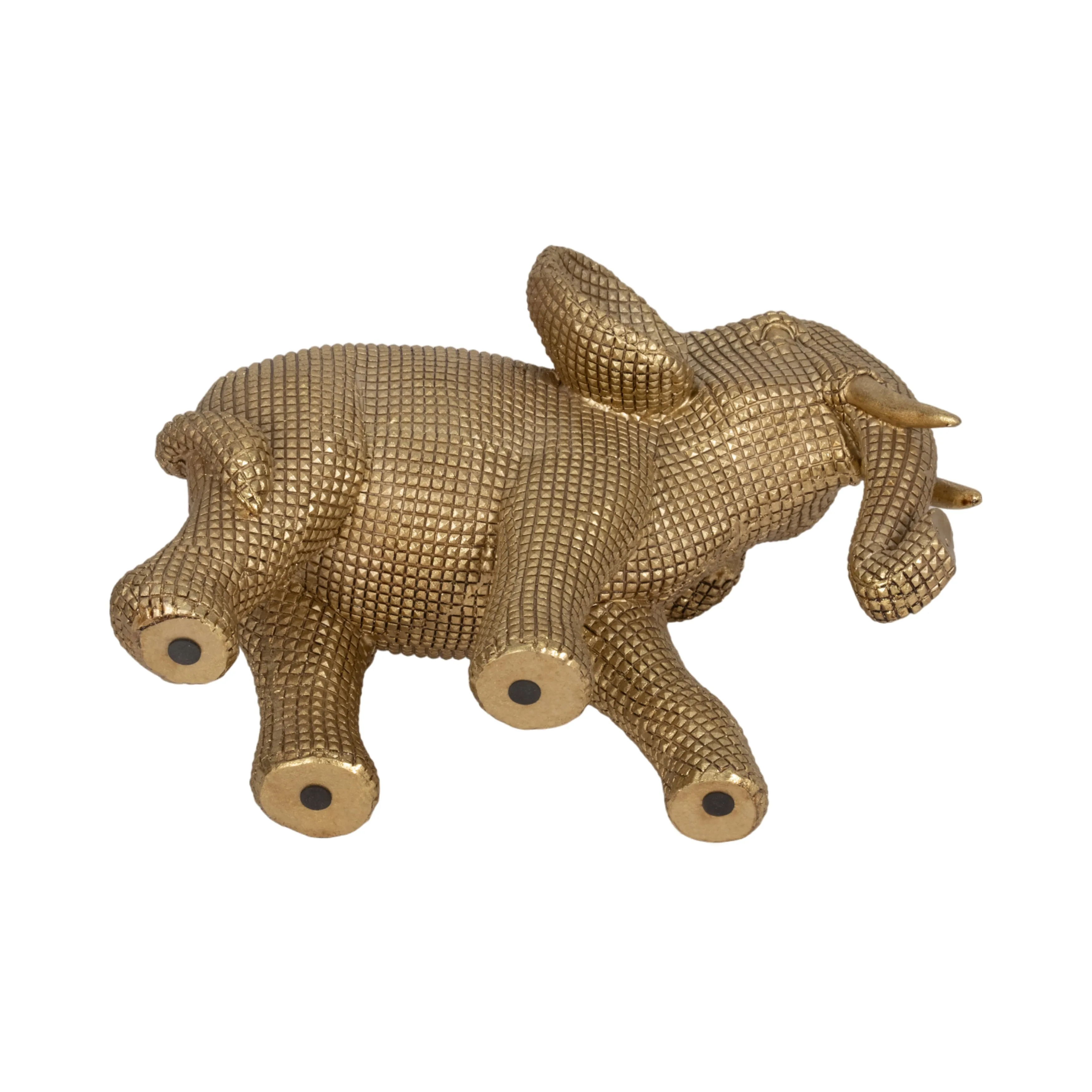 RESIN, 8" ELEPHANT DECO, GOLD