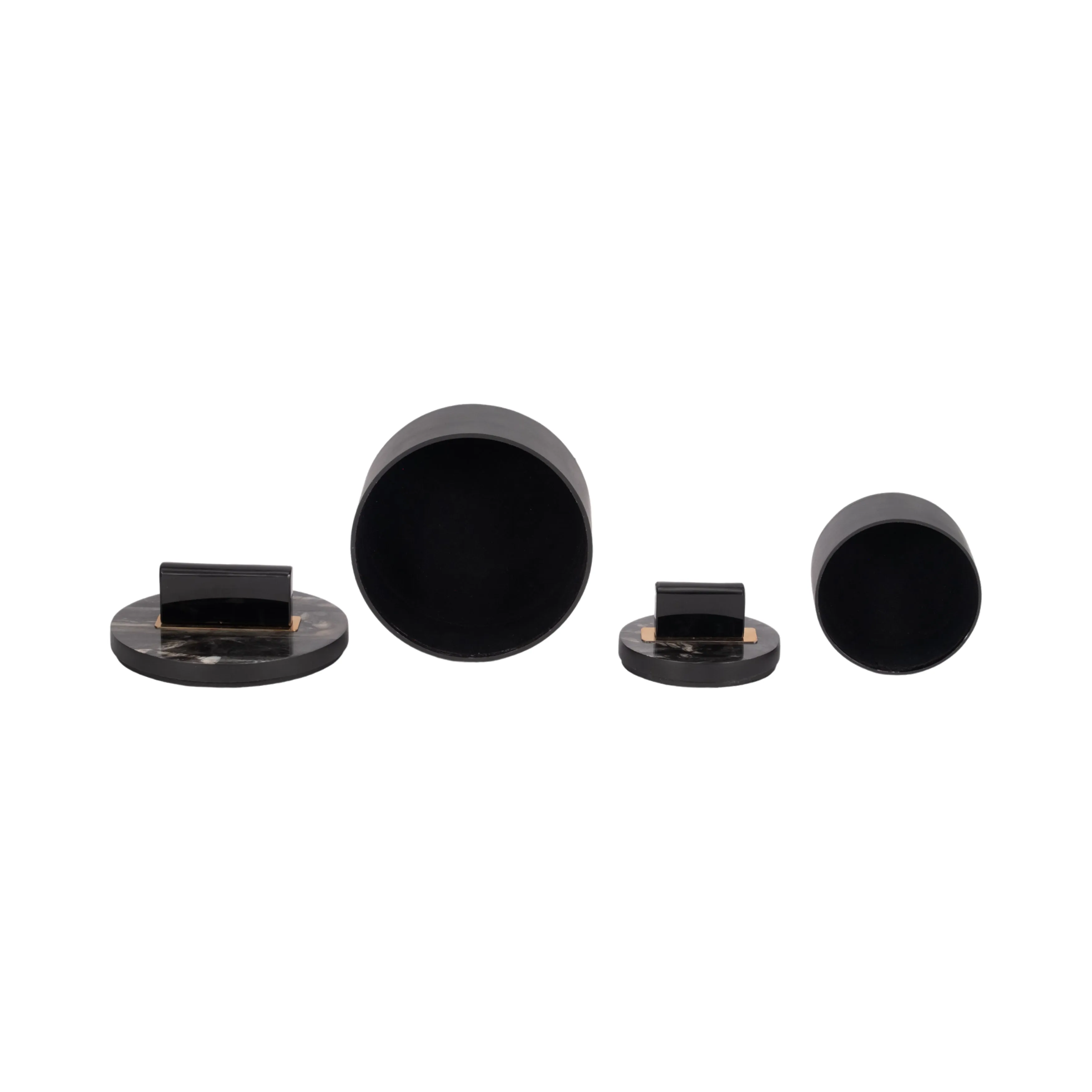 Resin, S/2 6/7" Wheatly Black Boxes