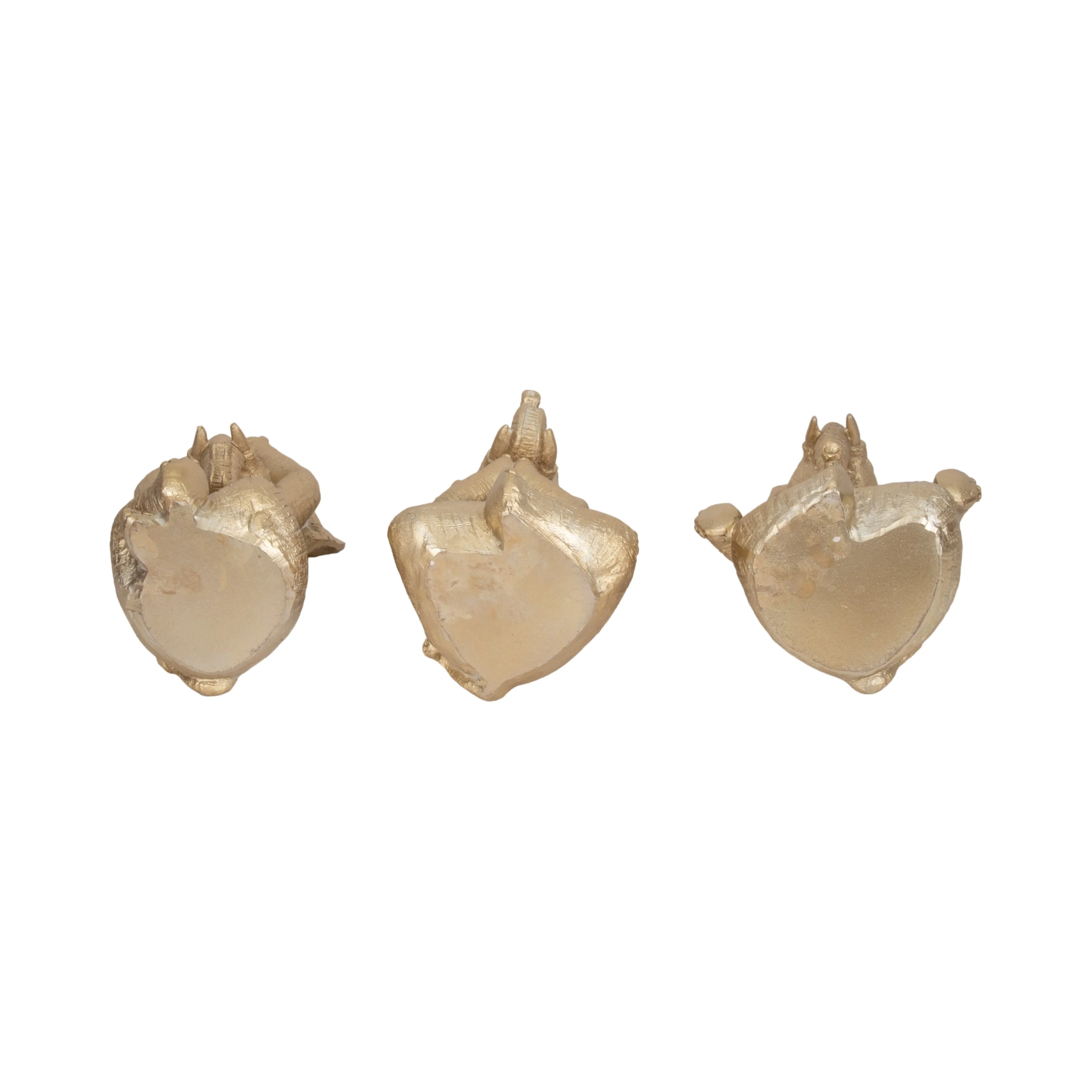 RESIN, S/3, 8"H, YOGA ELEPHANTS, GD
