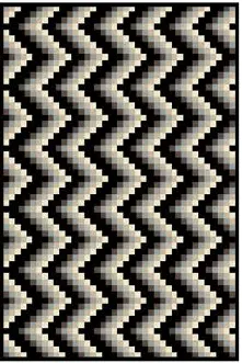 Roots Ferrera ZigZag Dark Brown Rug