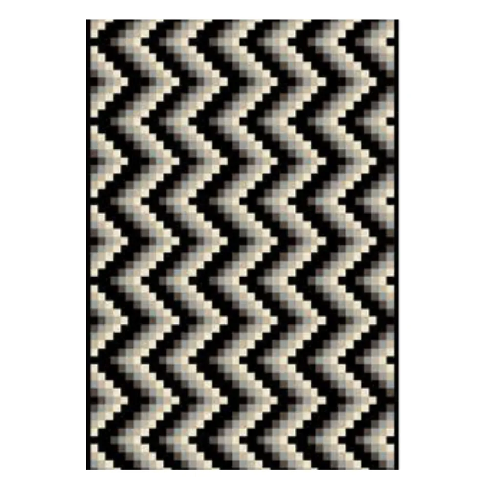 Roots Ferrera ZigZag Dark Brown Rug
