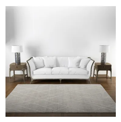 RUDA  beige and white Rug