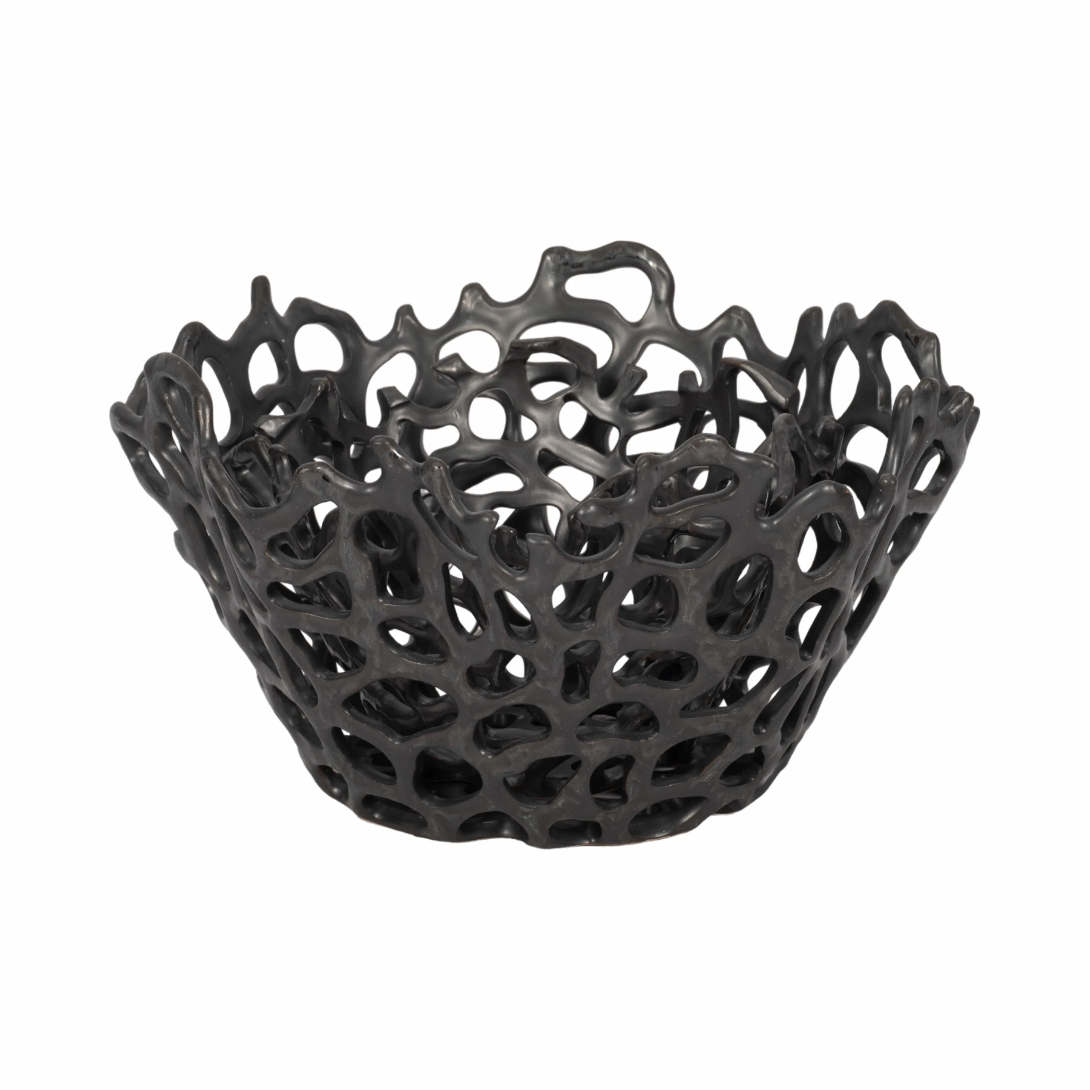 S/2 10/13" Steffi Black Ceramic Bowls