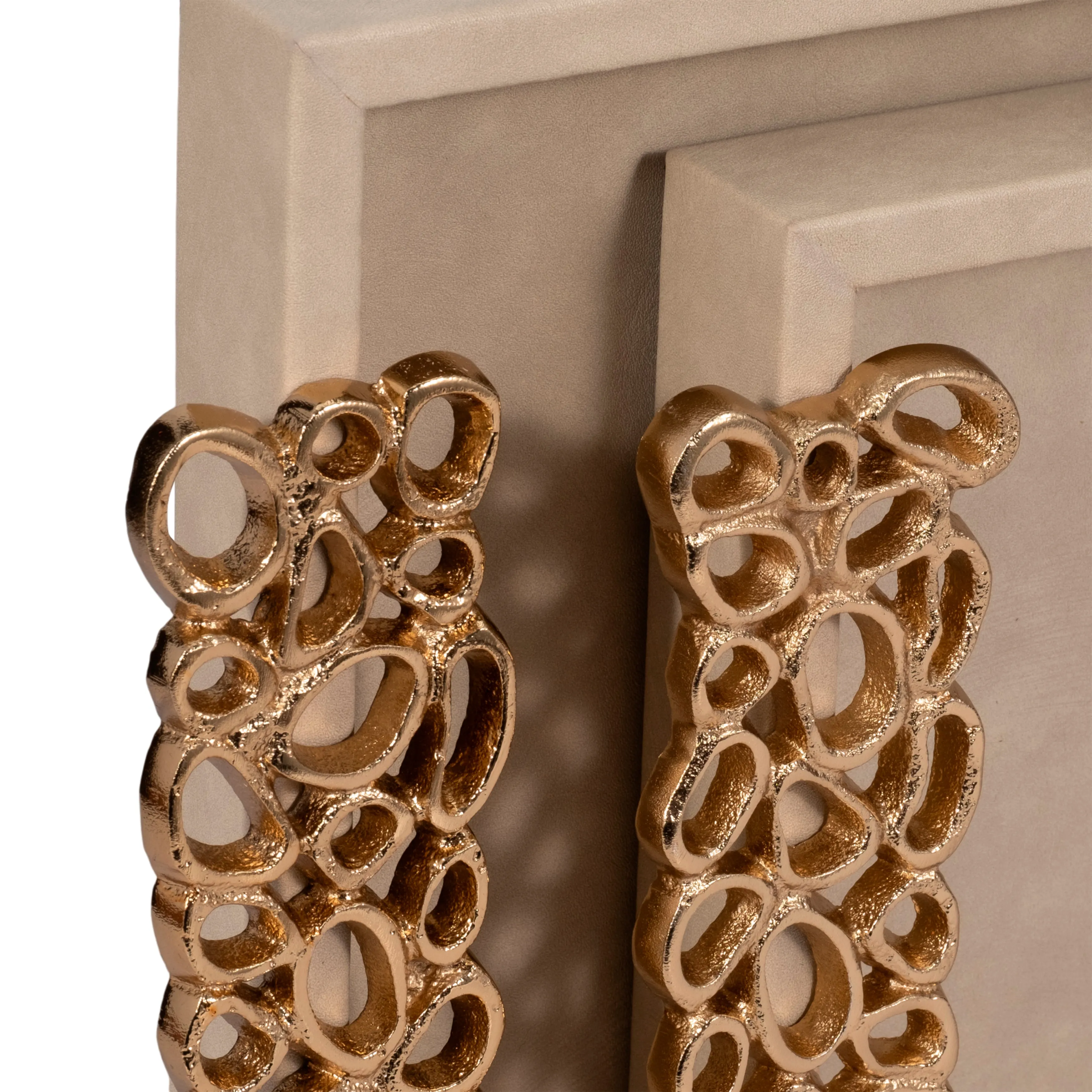 S/2 16/22" Trays With Gold Open Cut-out Handles, I
