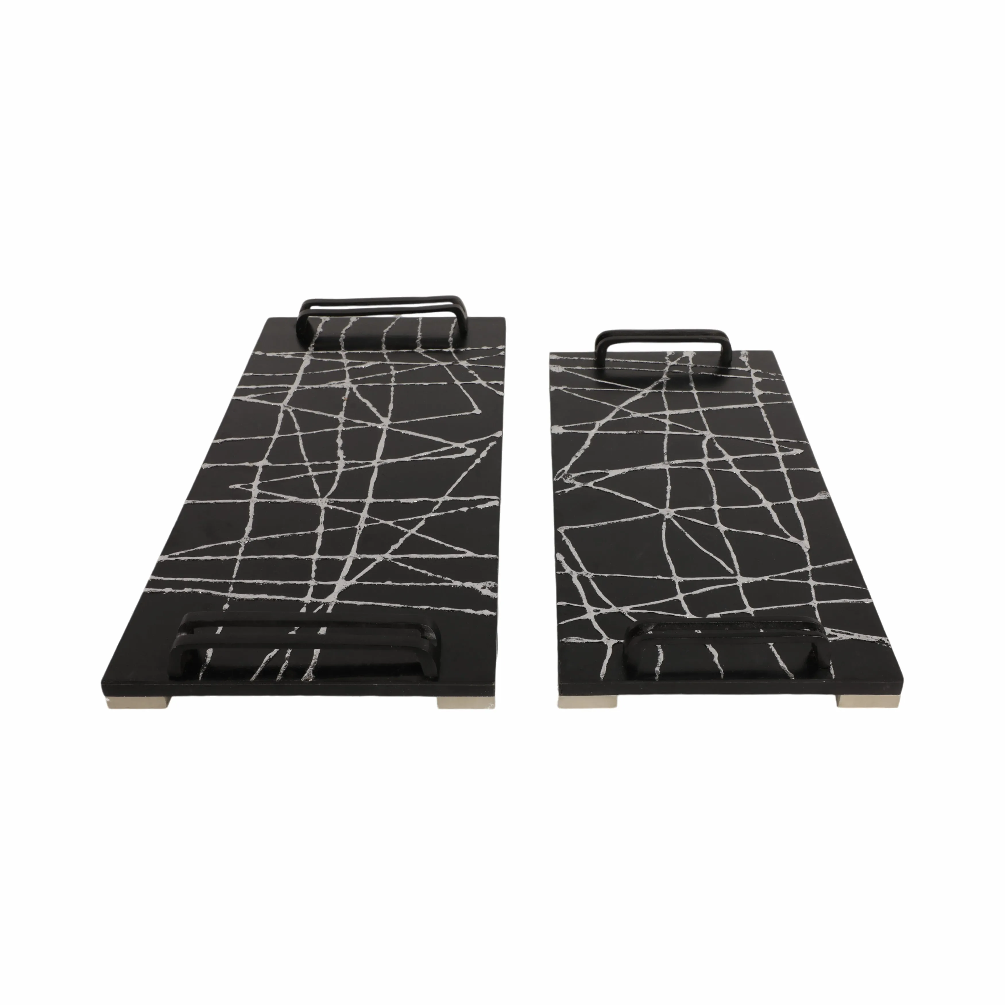 S/2 18/22" Pratt Black Resin Trays