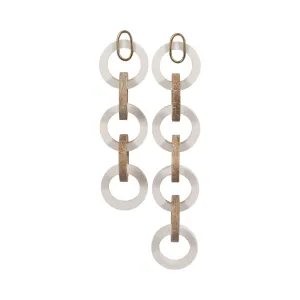 S/2 26/35" Kano Wood And Resin Wall Link Chains