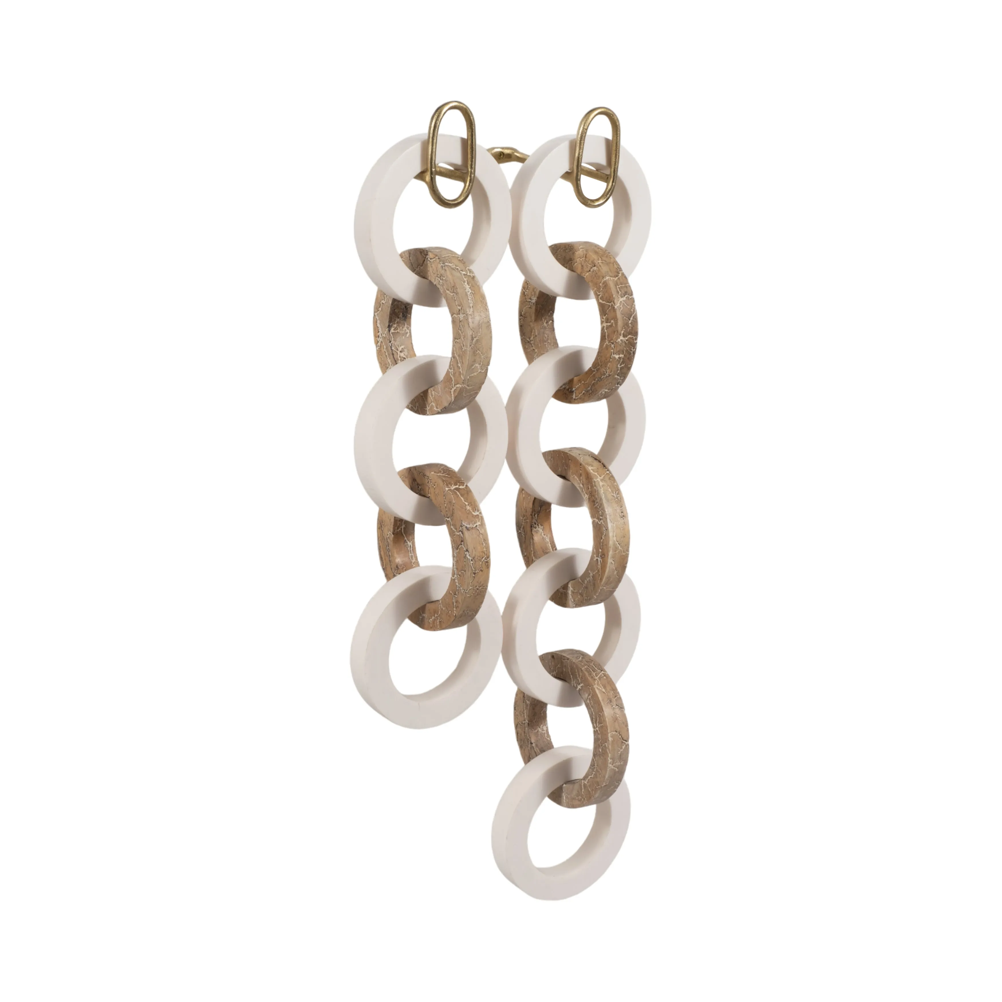 S/2 26/35" Kano Wood And Resin Wall Link Chains