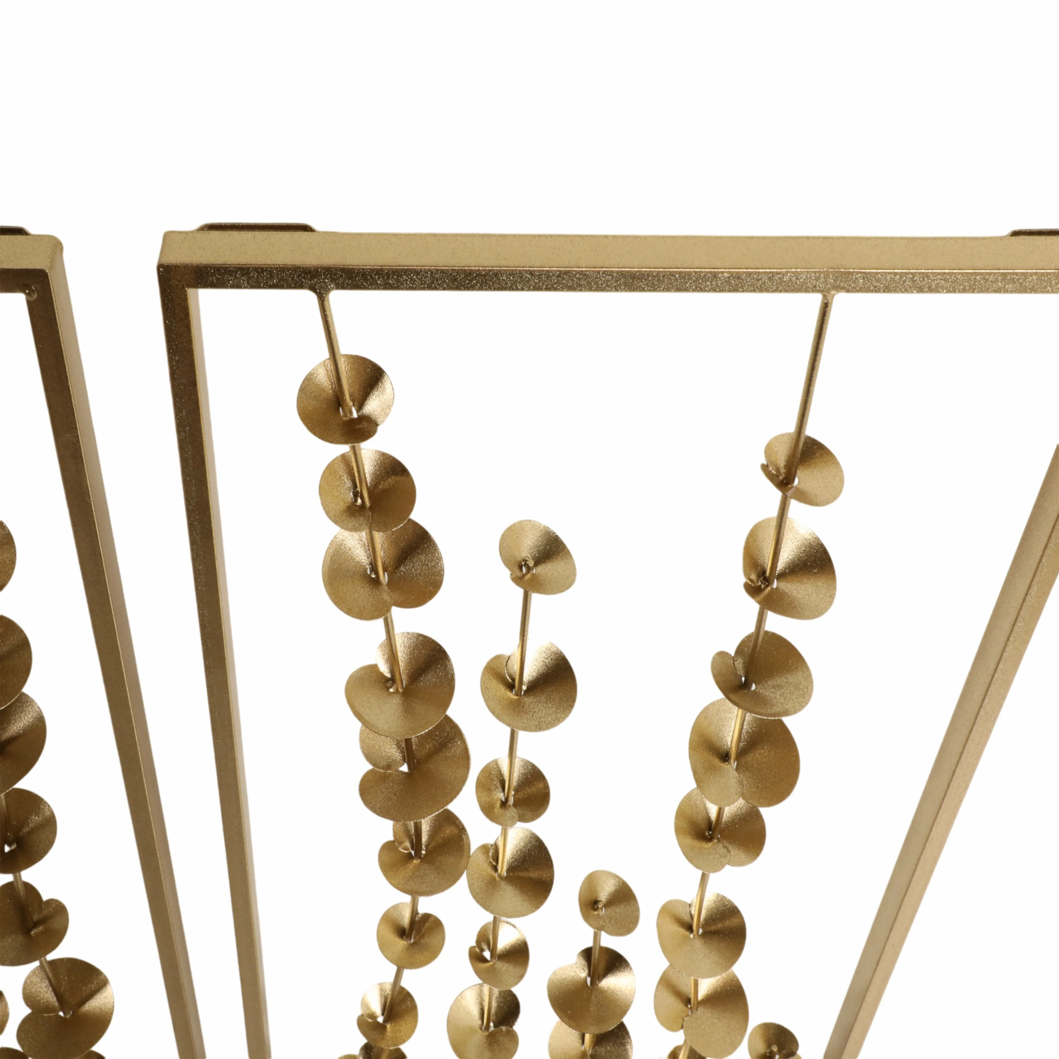 S/2 32" Small Blooms Metal Wall Panels, Gold