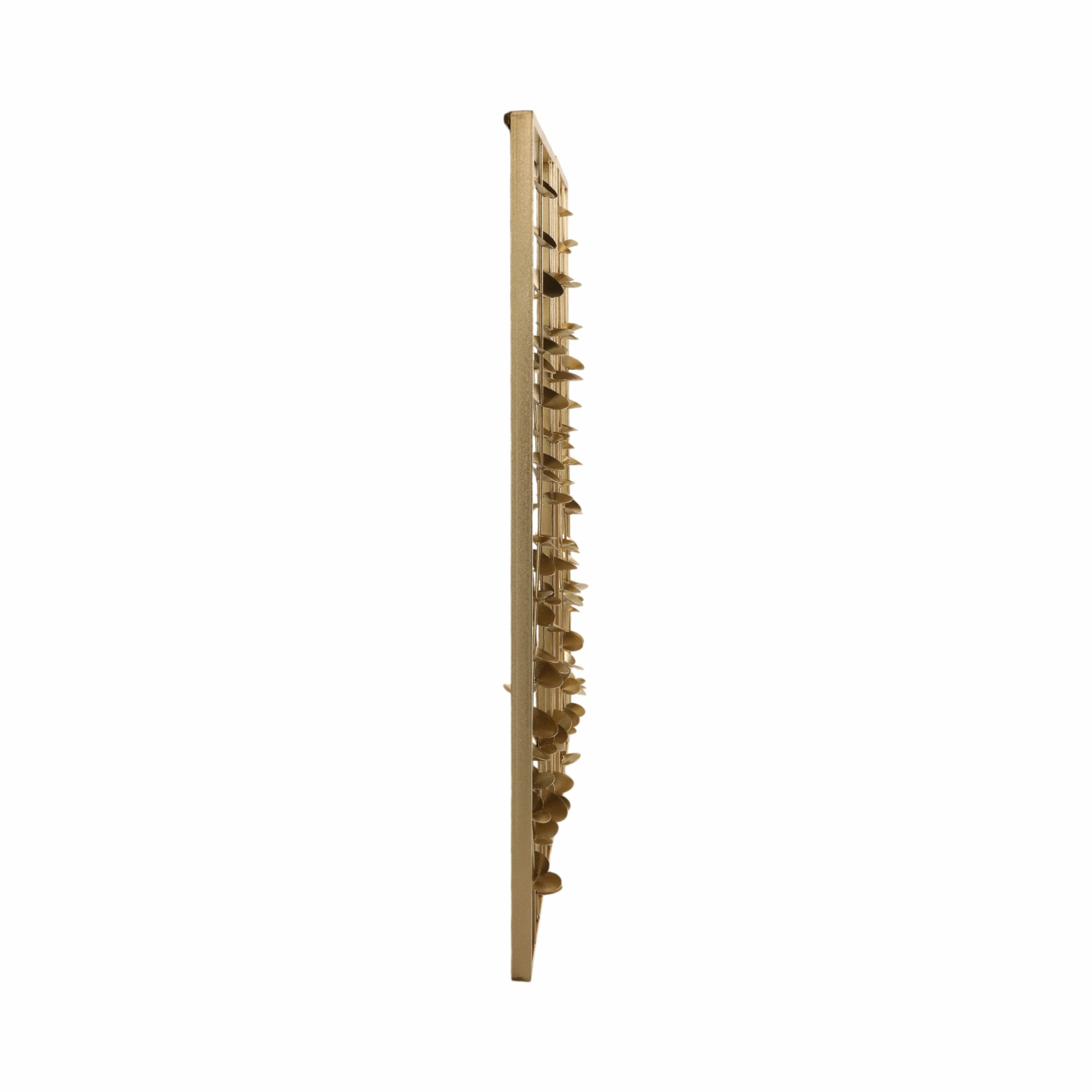 S/2 32" Small Blooms Metal Wall Panels, Gold