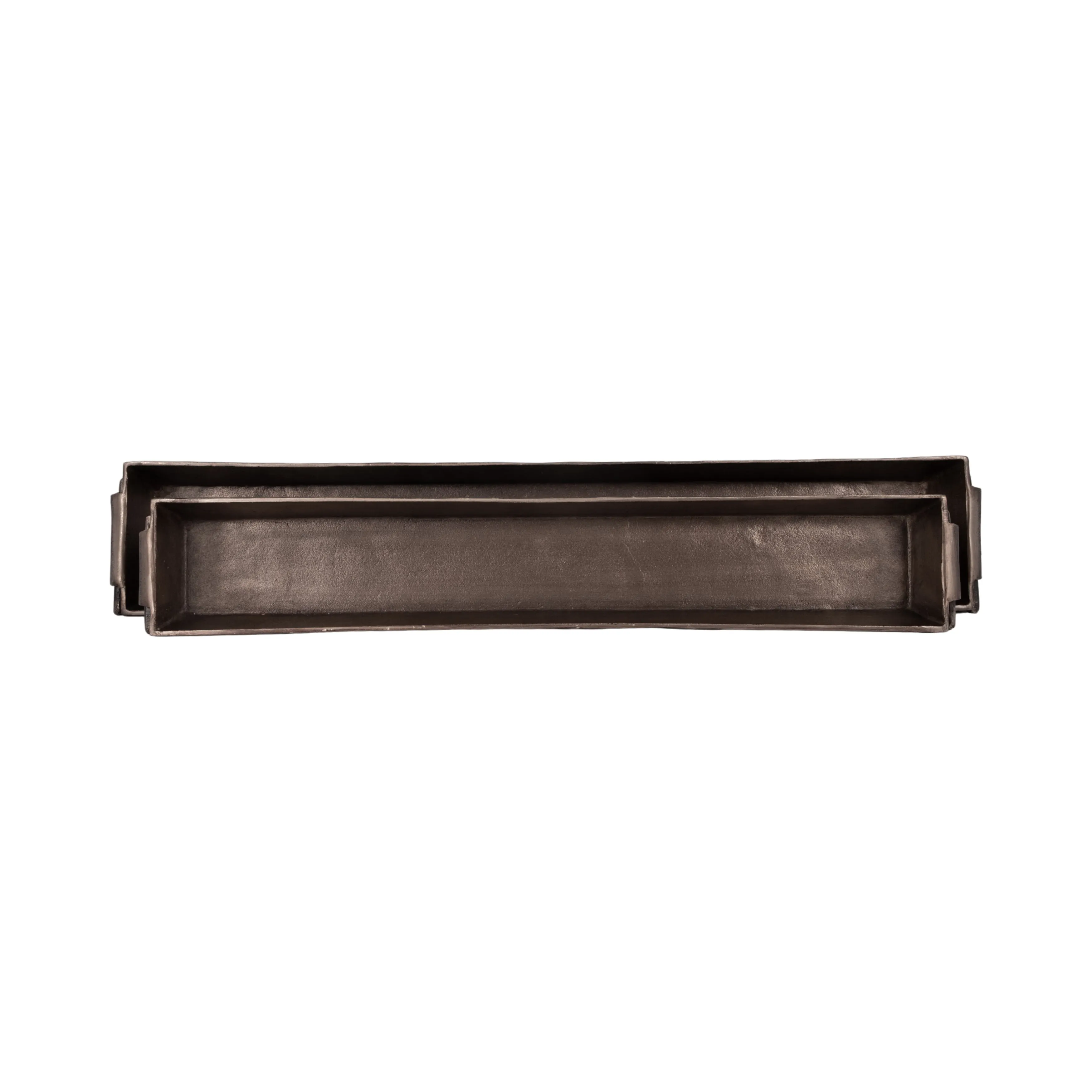 S/2 36/40" Jasper Silver Trays