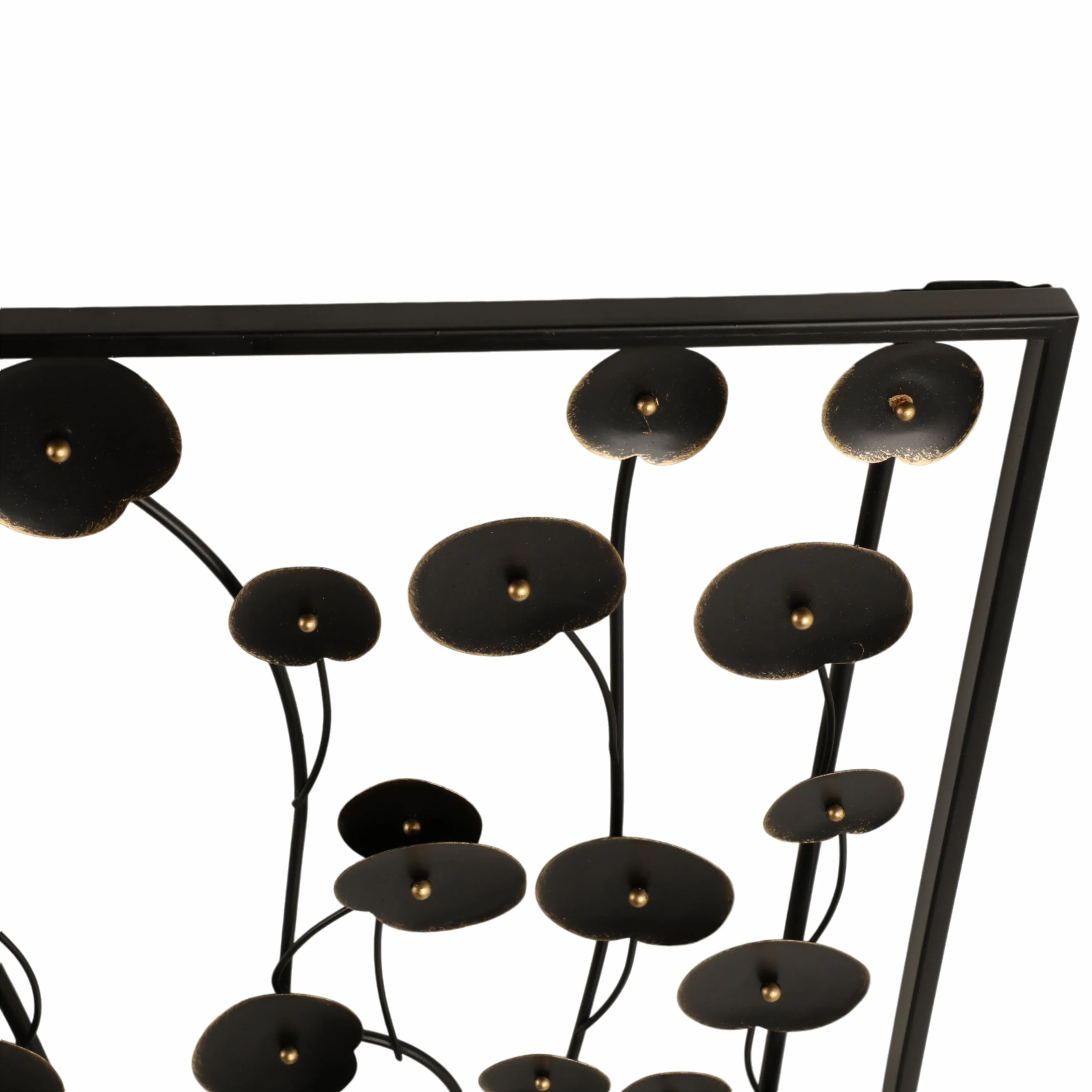 S/2 36" Dainty Flowers Metal Wall D?cor, Black/gol