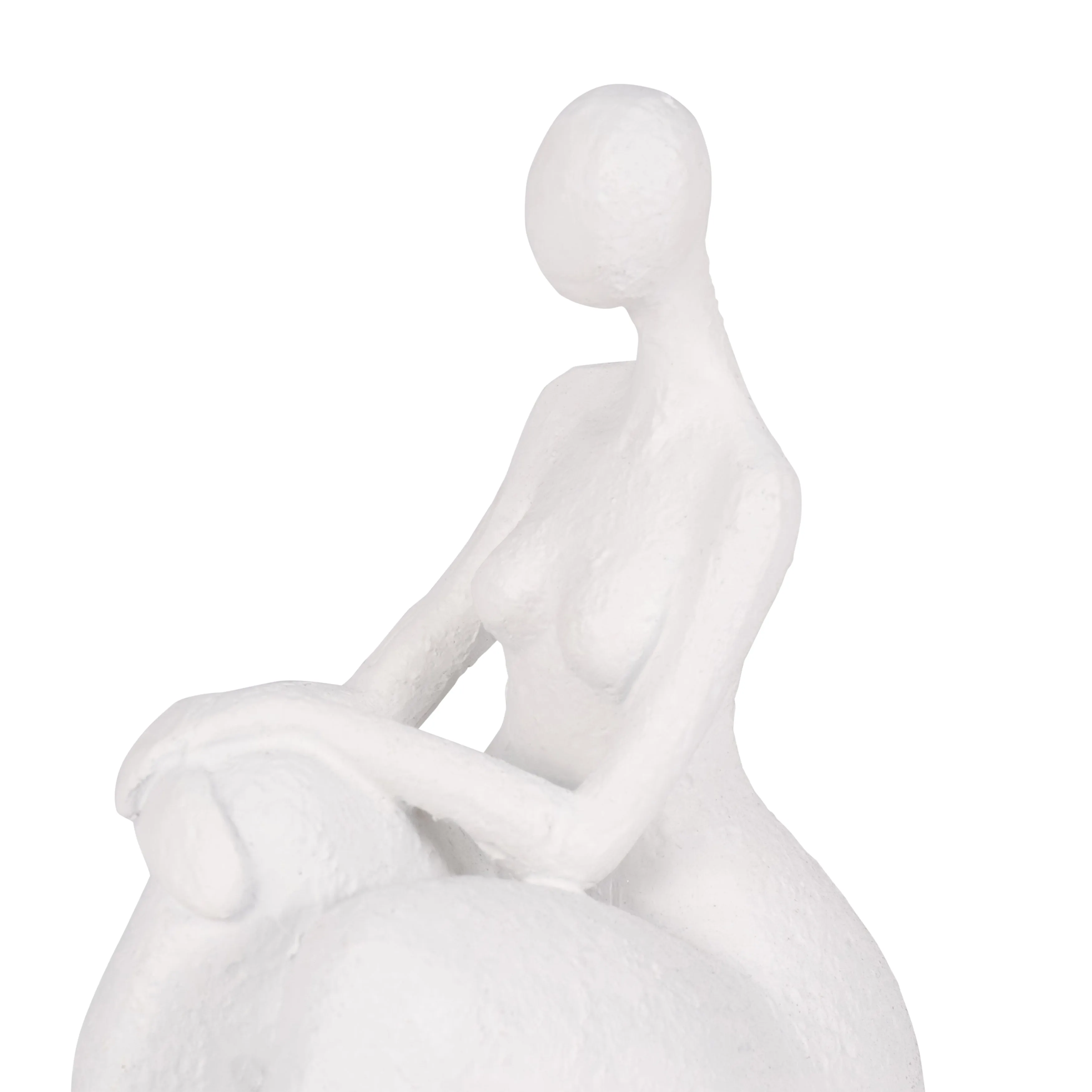 S/2 Sitting Ladies Bookends, White