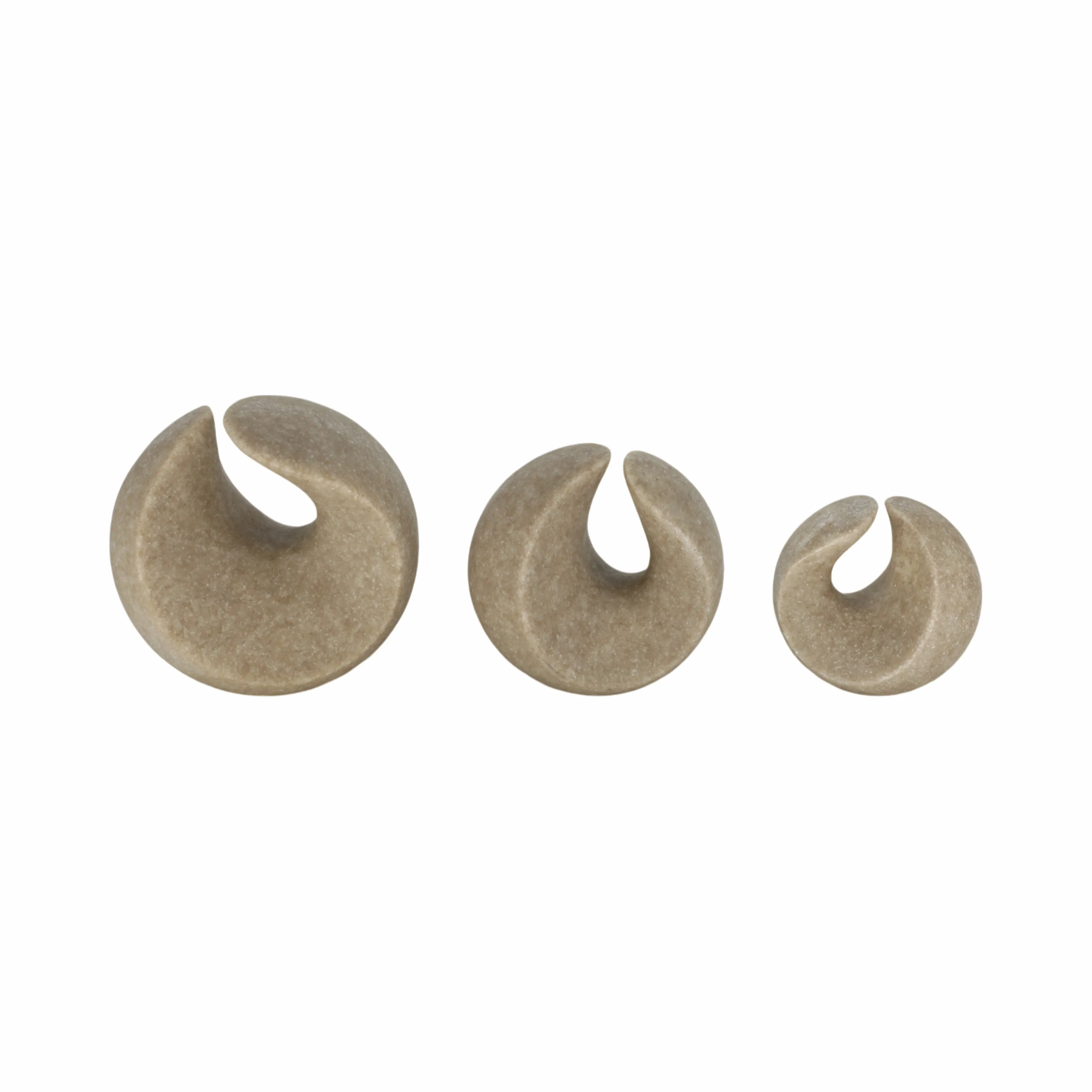 S/3 4/5/6" Flowood Brown Quartz Resin Spheres