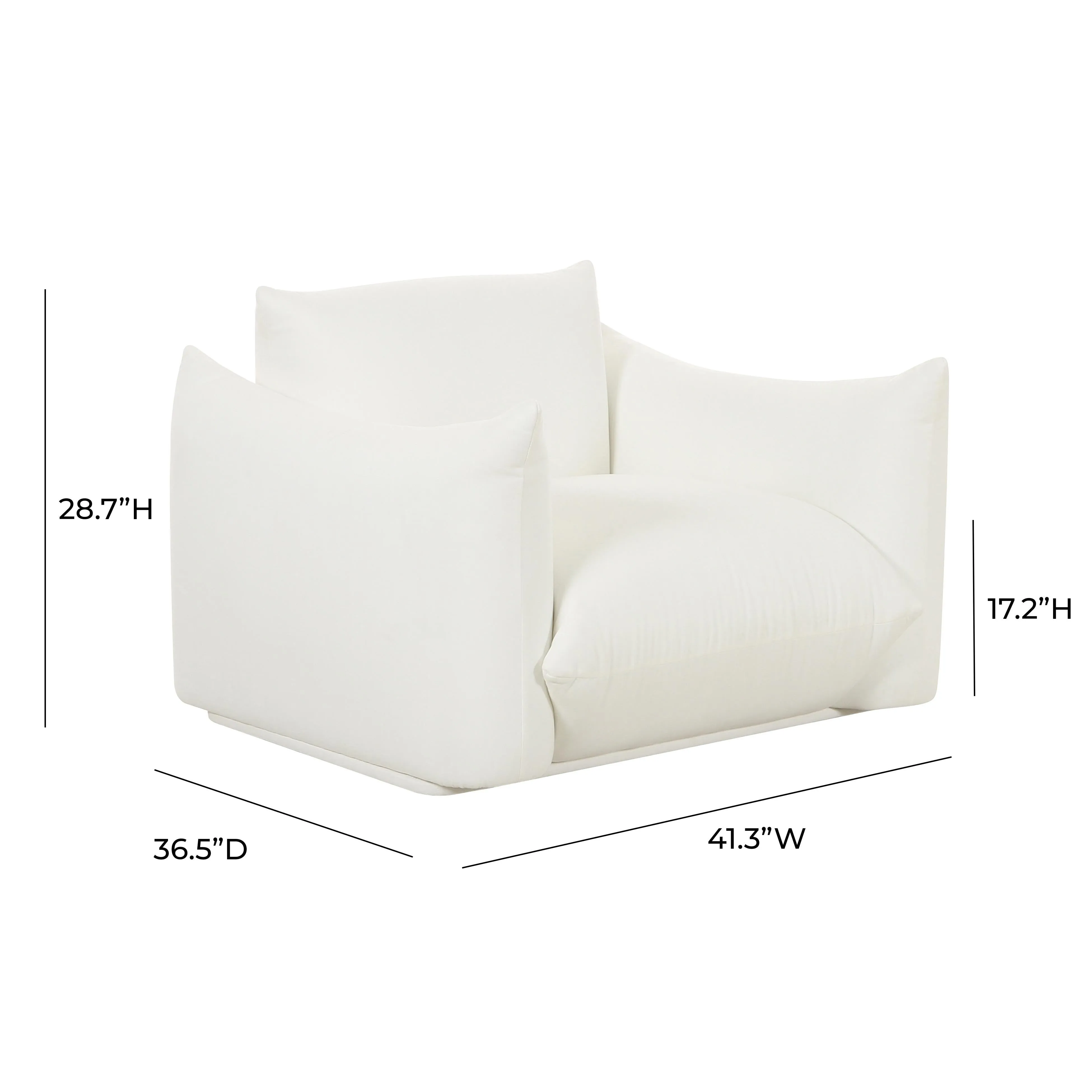 Saint Tropez Pearl Stuffed Armchair
