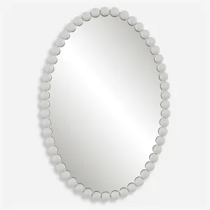 Serna Oval Mirror, White