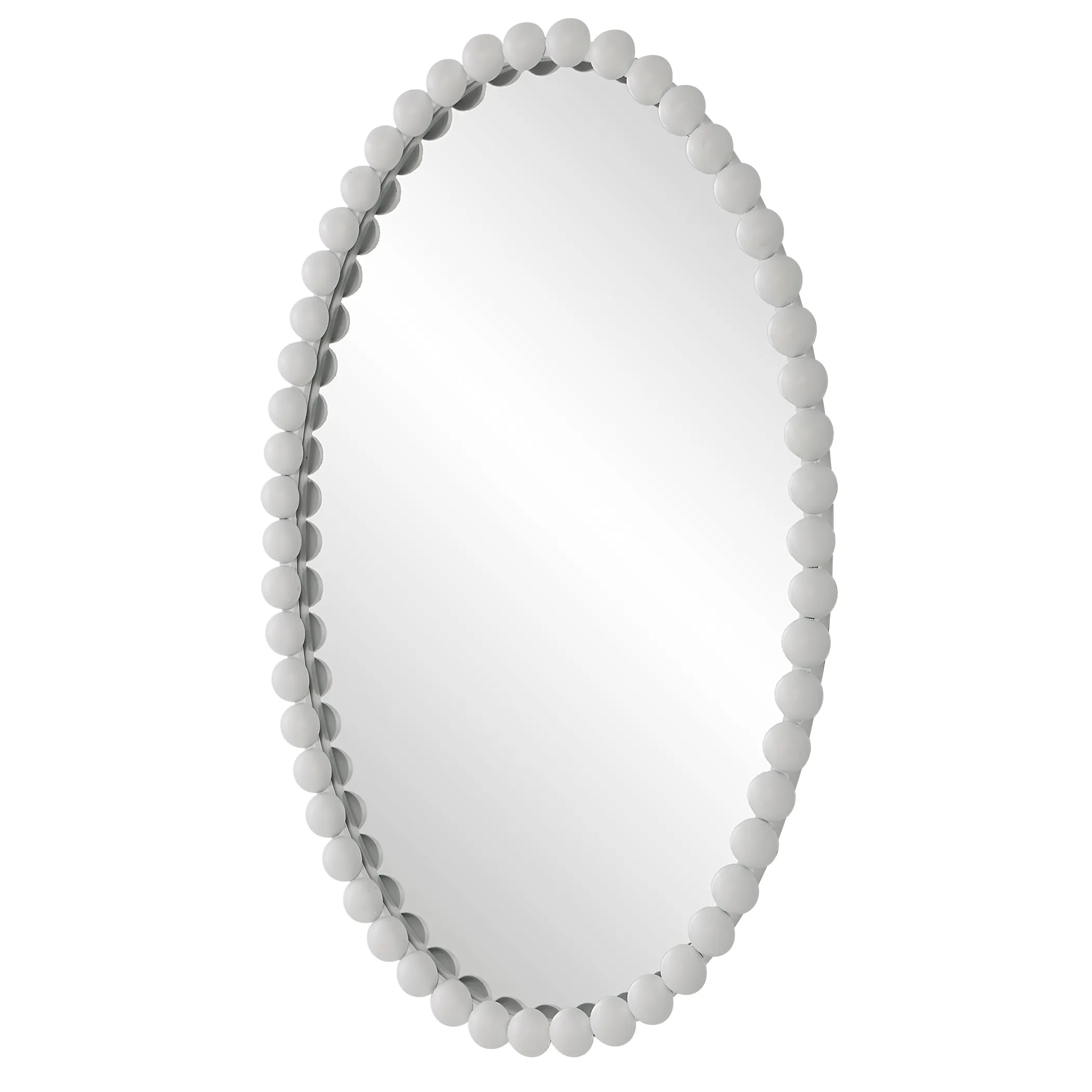 Serna Oval Mirror, White