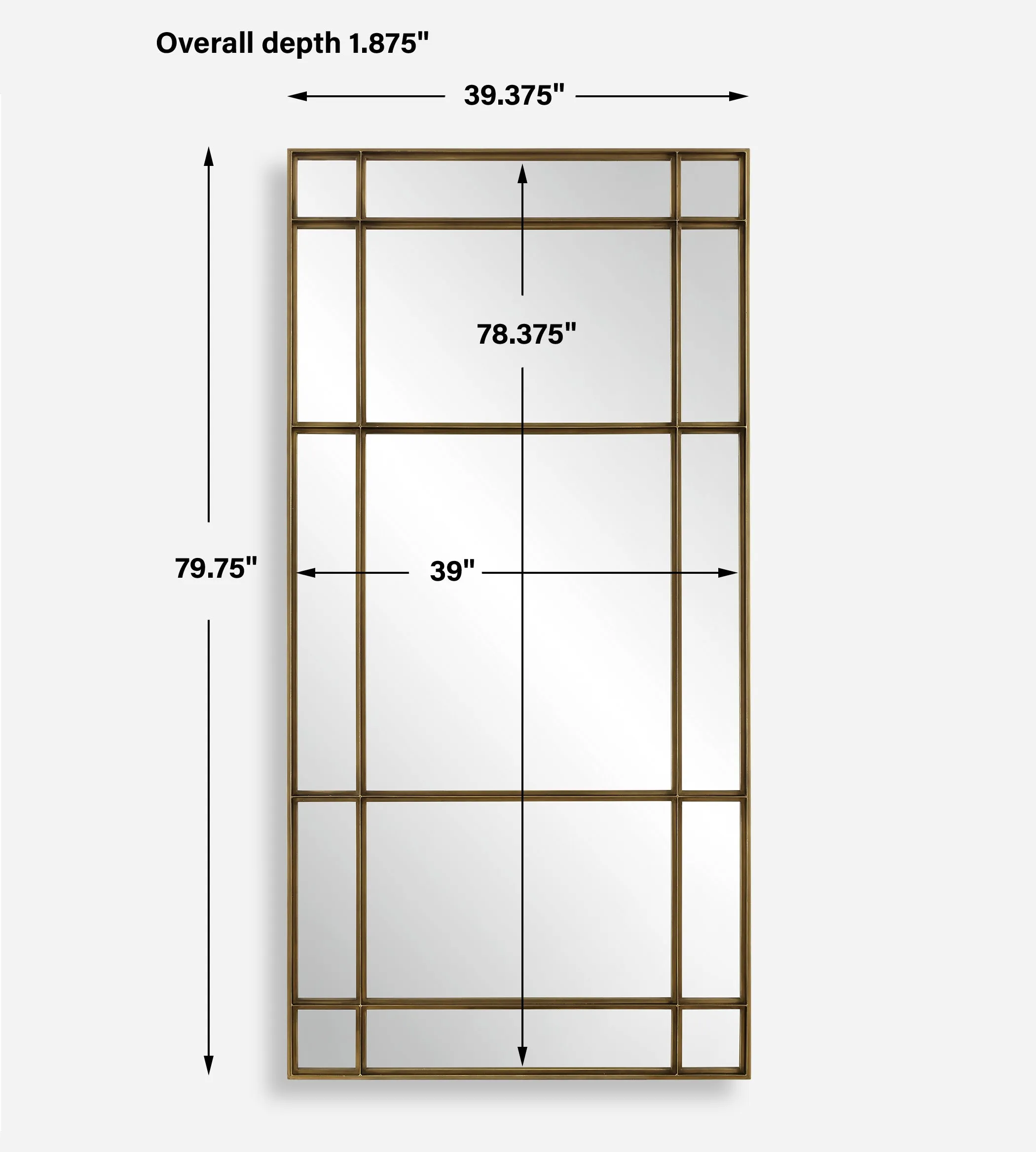Spurgeon Gold Window Mirror
