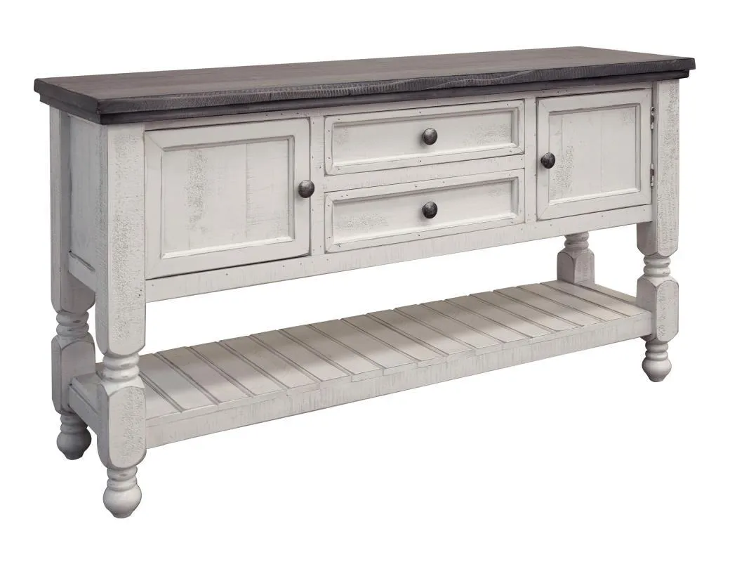 Stone 2 Drawer, 2 Doors, Shelf Sofa Table