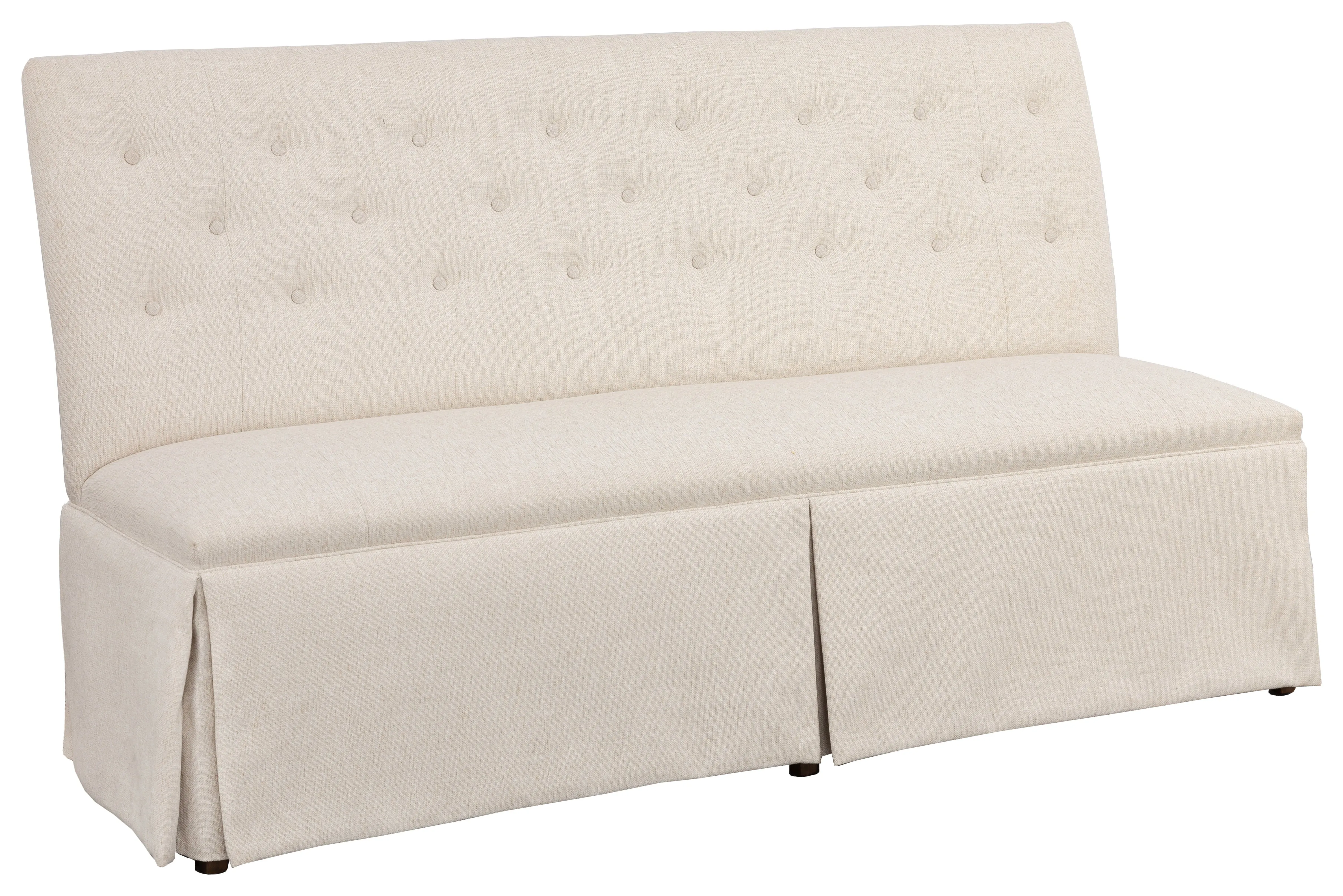 Straight Back Skirted Armless Banquette 72"