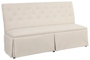 Straight Back Skirted Armless Banquette 72"
