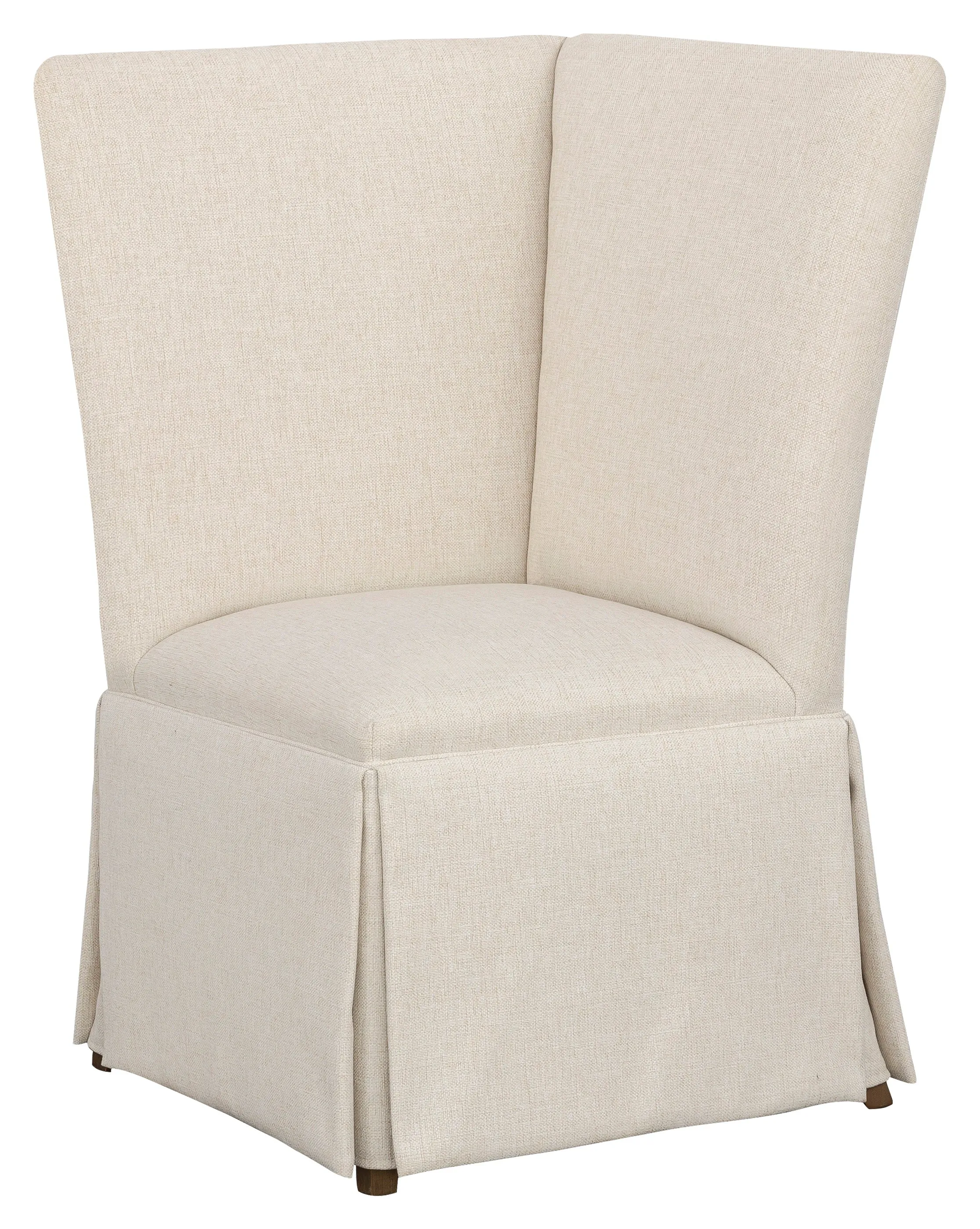 Straight Back Skirted Corner Chair Banquette