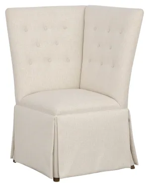 Straight Back Skirted Corner Chair Banquette