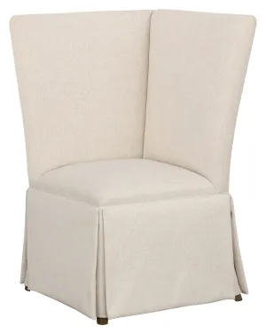 Straight Back Skirted Corner Chair Banquette