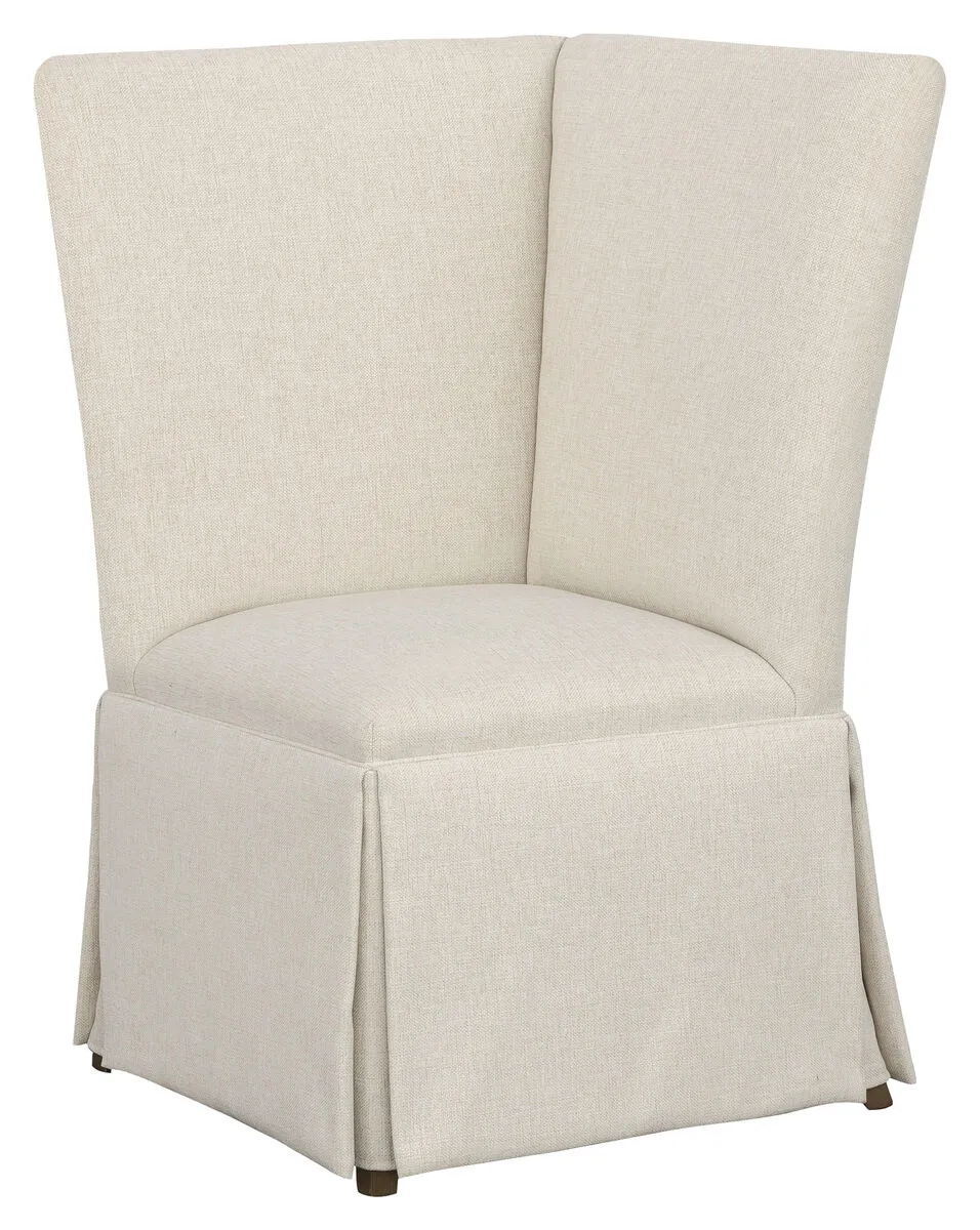 Straight Back Skirted Corner Chair Banquette