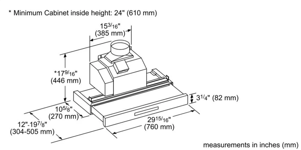 Thermador HMDW30WS 30-Inch Masterpiece? Under Cabinet Drawer Wall Hood With 600 Cfm