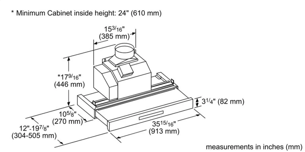 Thermador HMDW36WS 36-Inch Masterpiece? Under Cabinet Drawer Wall Hood With 600 Cfm