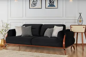 Three-Seater Sofa from Maiden Home, Black - 220x75x75 cm M110453311