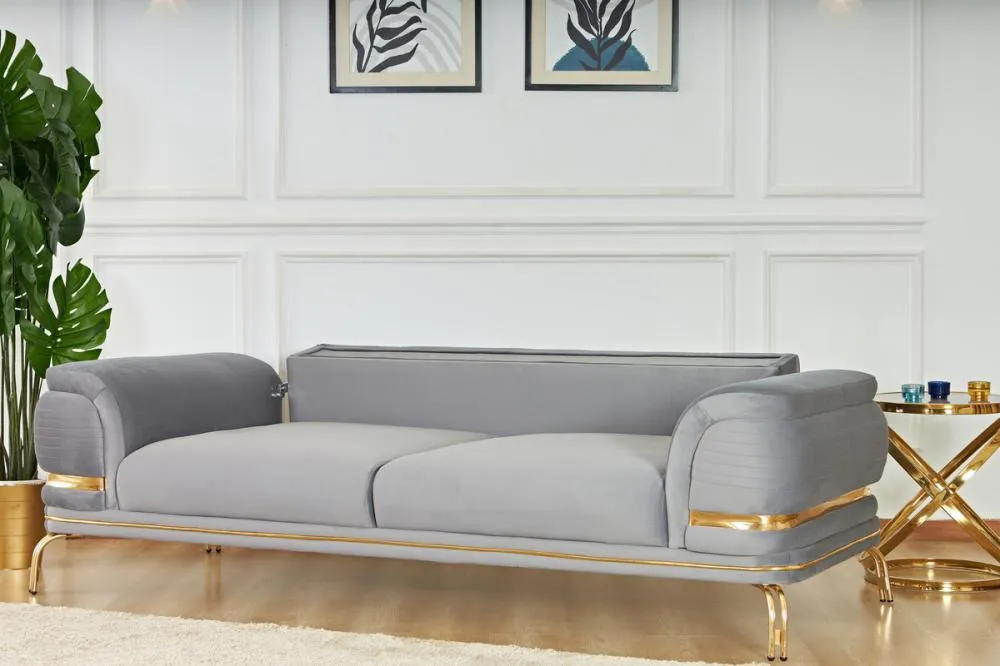 Three-Seater Sofa from Maiden Home, Gray - 220x75x75 cm M110453305